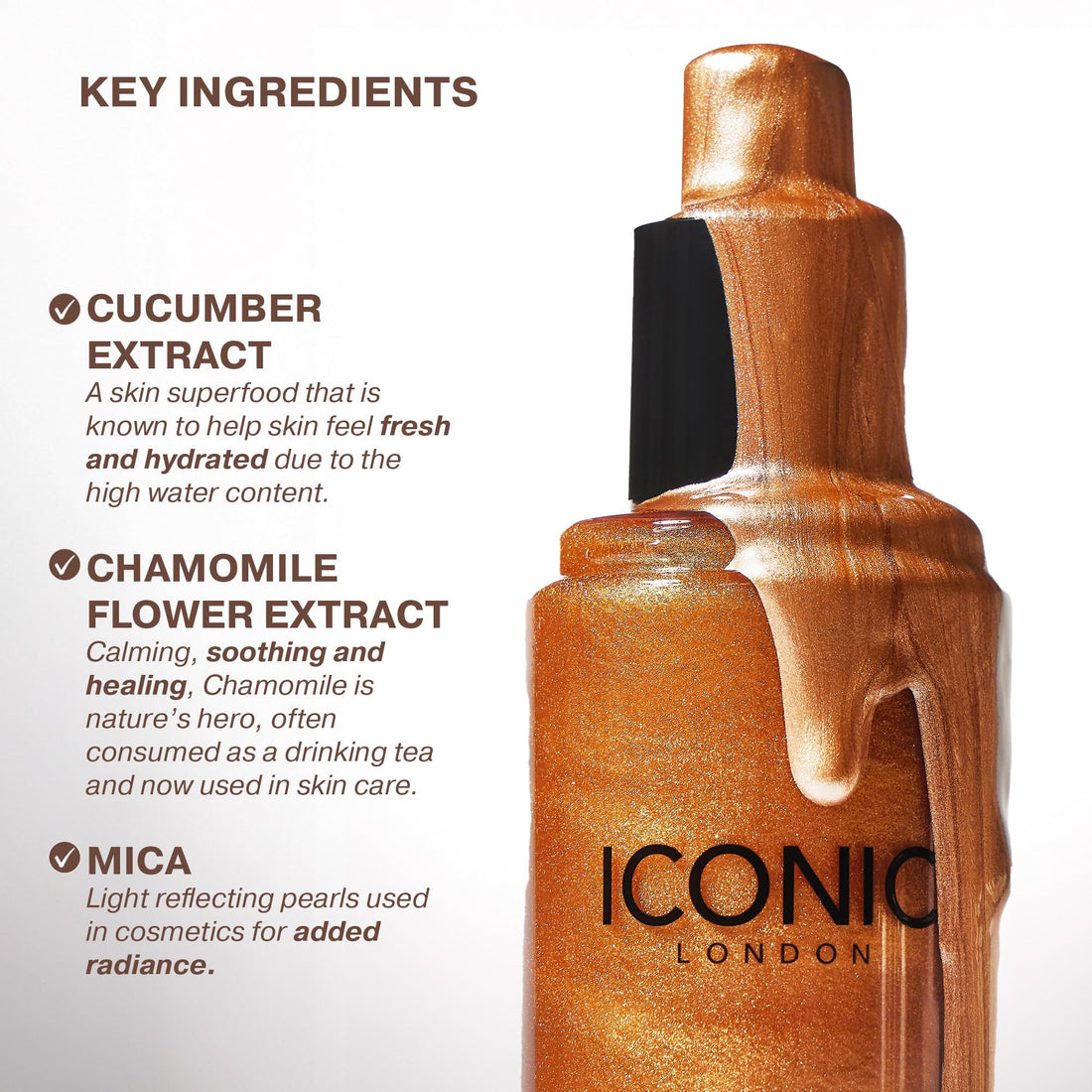ICONIC LONDON Prep-Set-Glow | Hydrating + Setting + Glowing Spray, 3-in-1 Formula for a Dewy, Radiant Finish