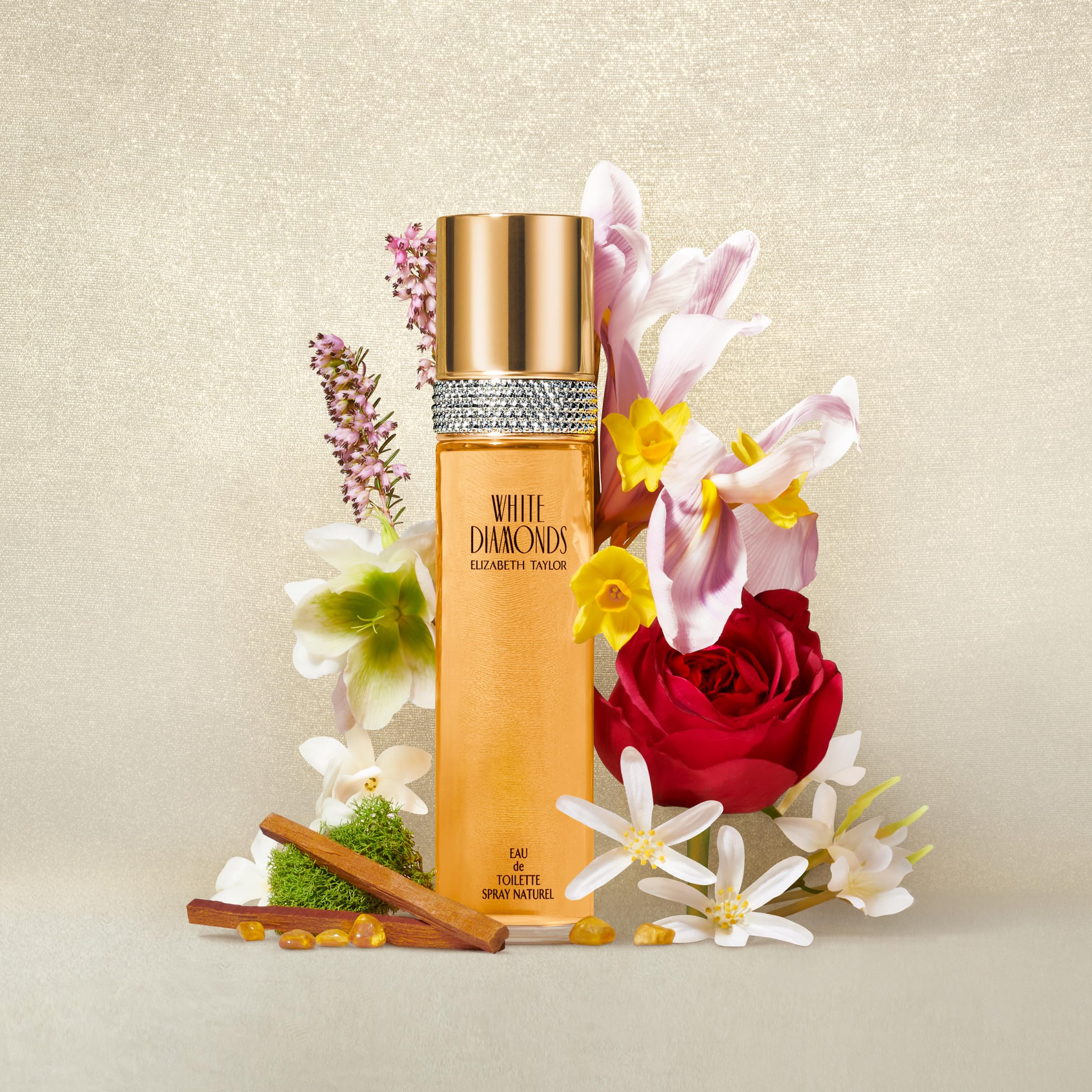 Elizabeth Taylor White Diamonds Eau de Toilette Spray, 100ml, Floral Chypre Fragrance, Celebrity Perfume for Women Halalzen