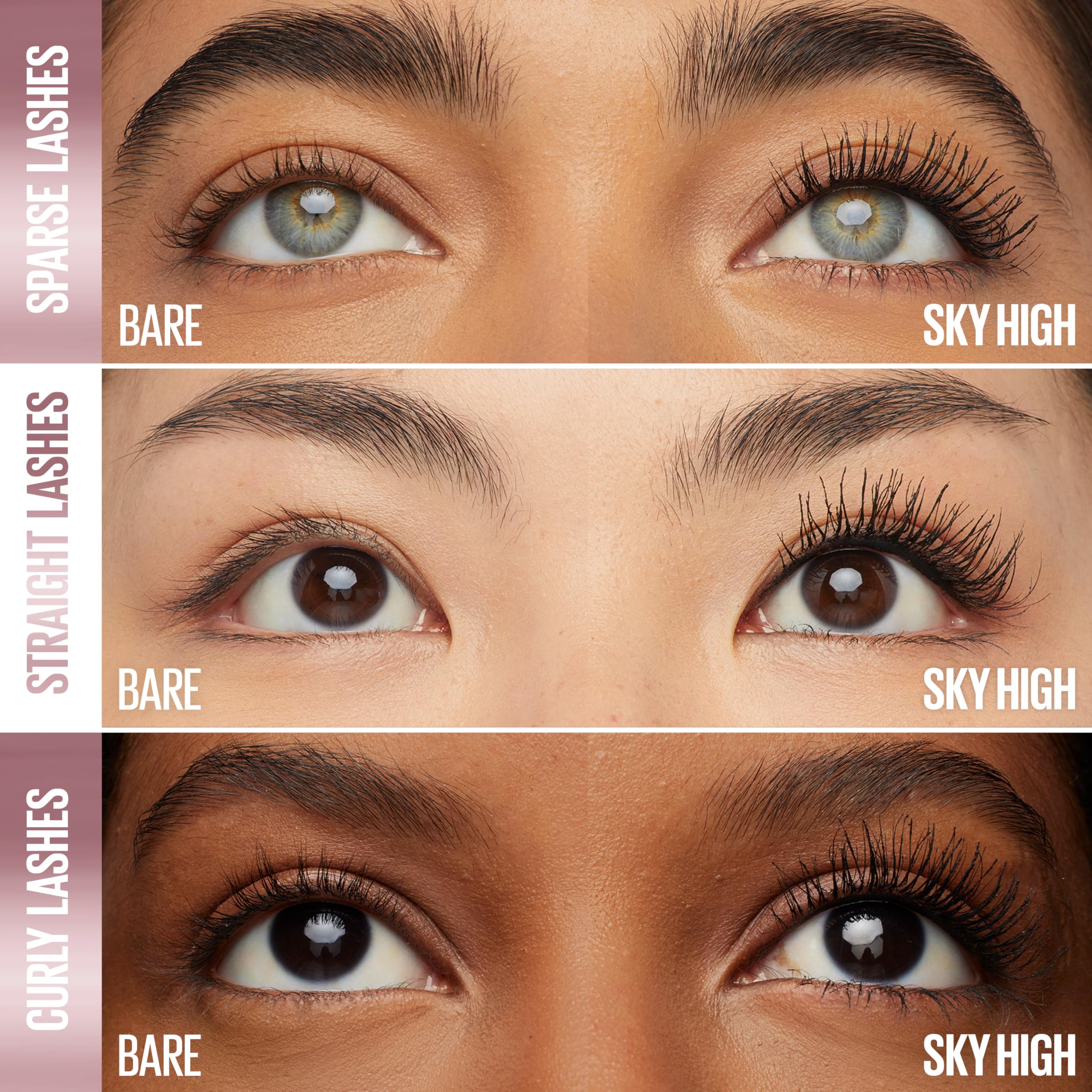 Maybelline New York Lash Sensational Sky High Mascara, Volumising & Lengthening Mascara, Washable Flake-Free Formula Infused with Bamboo Extract & Fibres, 7 ml, Shade: Brown Halalzen