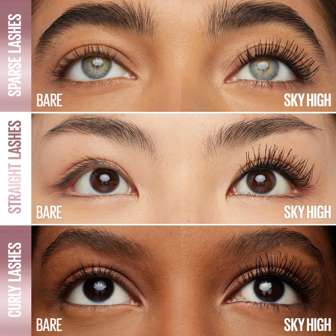 Maybelline New York Lash Sensational Sky High Mascara, Volumising & Lengthening Mascara, Washable Flake-Free Formula Infused with Bamboo Extract & Fibres, 7 ml, Shade: Brown Halalzen