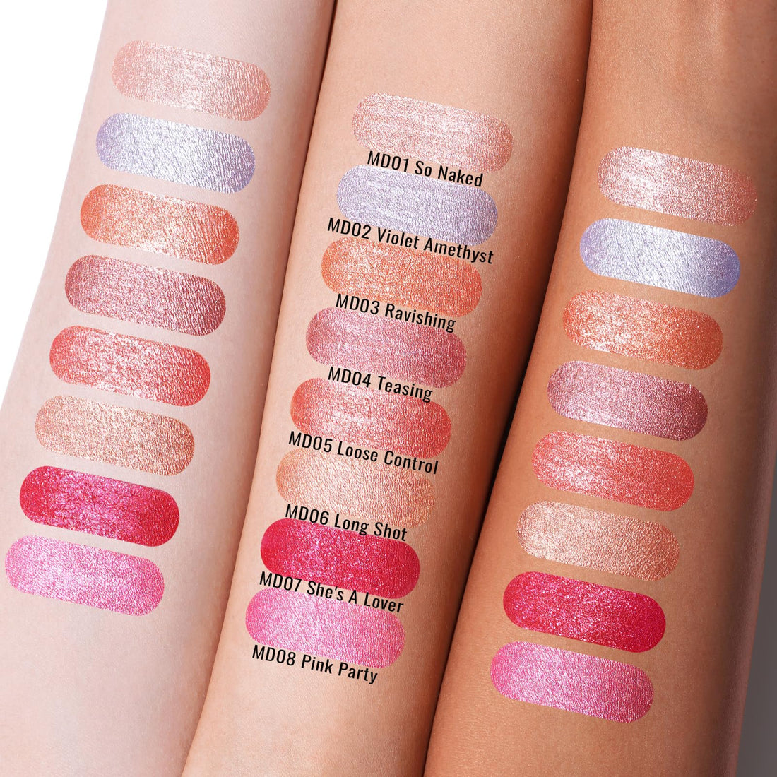 Oulac Metallic Diamond Shine Liquid Lip Gloss - Glitter Glossy for Lip & Eye, Long Lasting 24H + & Waterproof, Lightweight Lip Stain, 3D Metallic Finish, No Transfer, Vegan, 4.5ml,MD05 Loose Control Halalzen
