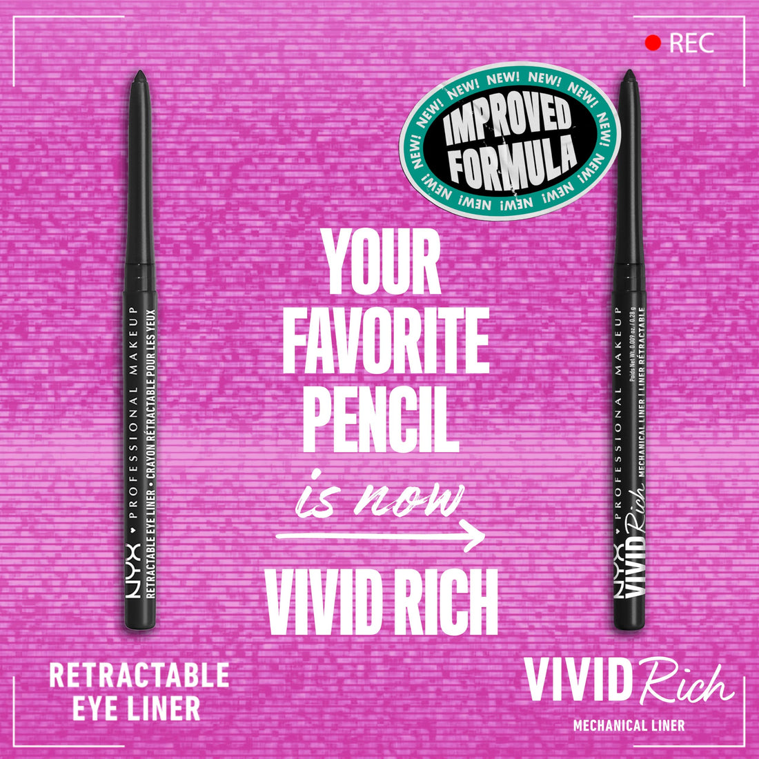 NYX PROFESSIONAL MAKEUP Vivid Rich Mechanical Eye Pencil, Vivid Rich Mechanical, Creamy Retractable Eyeliner - Smokin Topaz, Brown Eyeliner