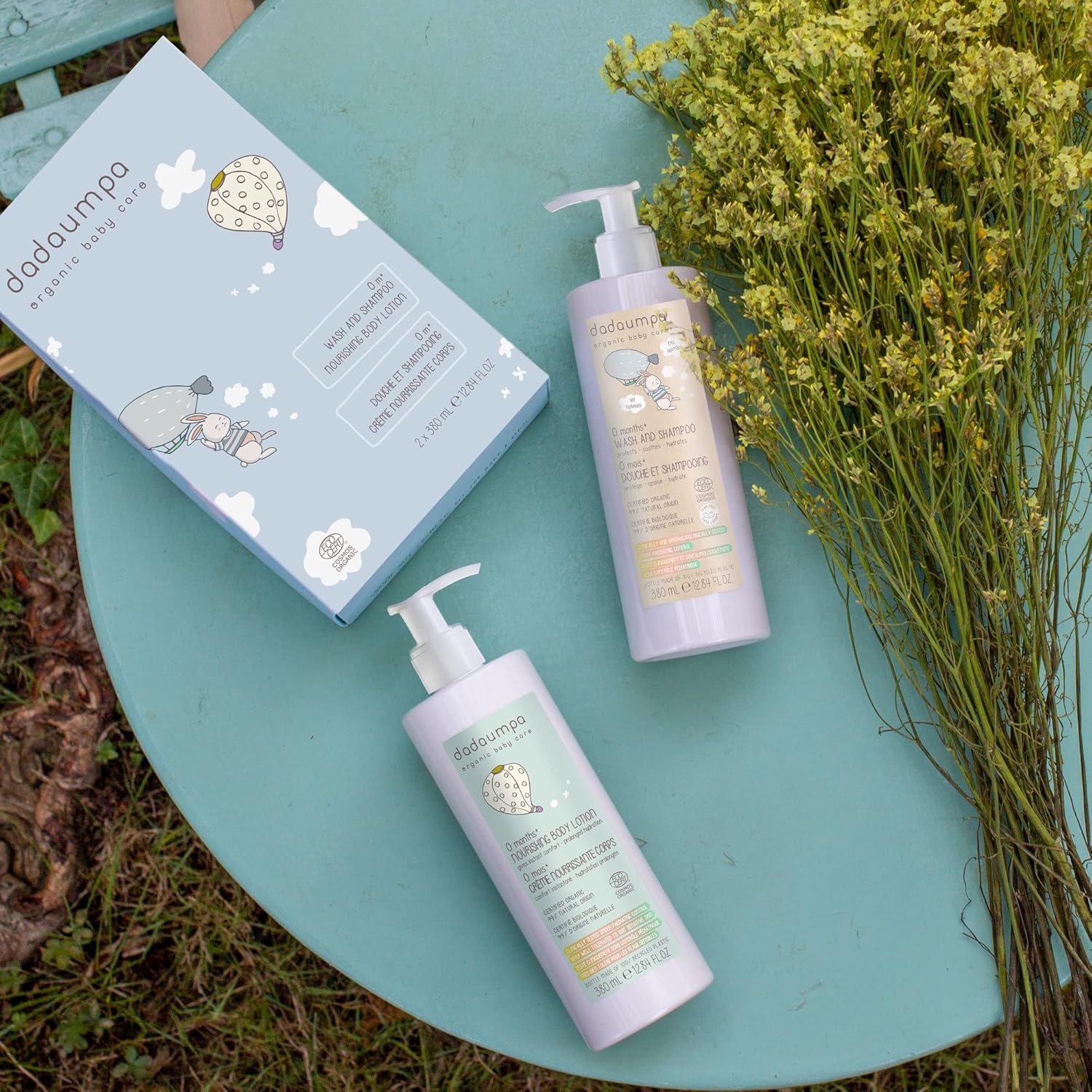Baby Bath & Care Kit Including Hair & Body Cleanser 380ml and Moisturising Lotion 380ml, New Born Baby Essentials with Body Cleanser and Moisturising Lotion