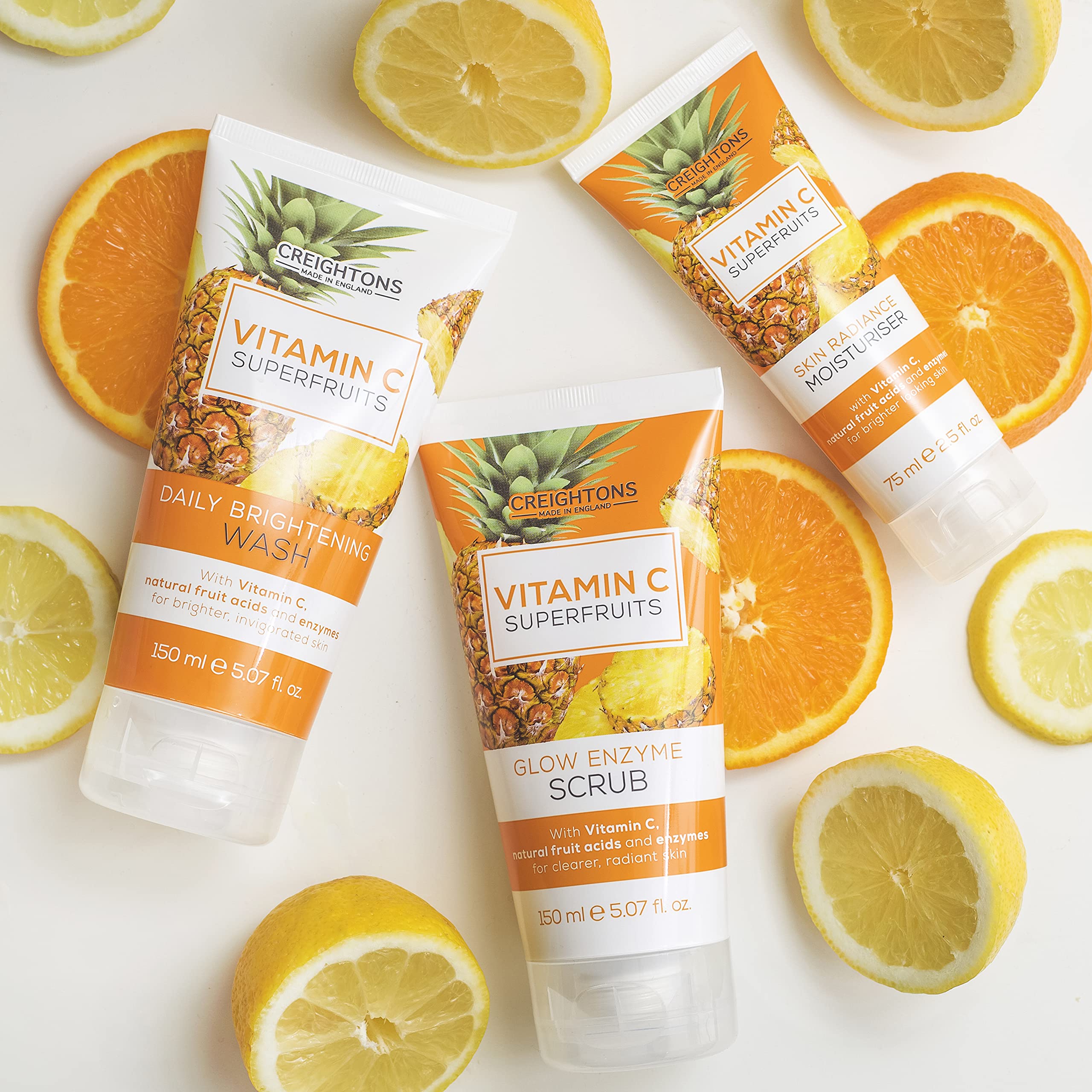Creightons Vitamin C Superfruits Daily Brightening Wash (150 ml) - A Refreshing and Invigorating Daily Facial Wash with Vitamin C, Natural Fruit Acids & Enzymes to Enhance Skin Natural Radiance Cream