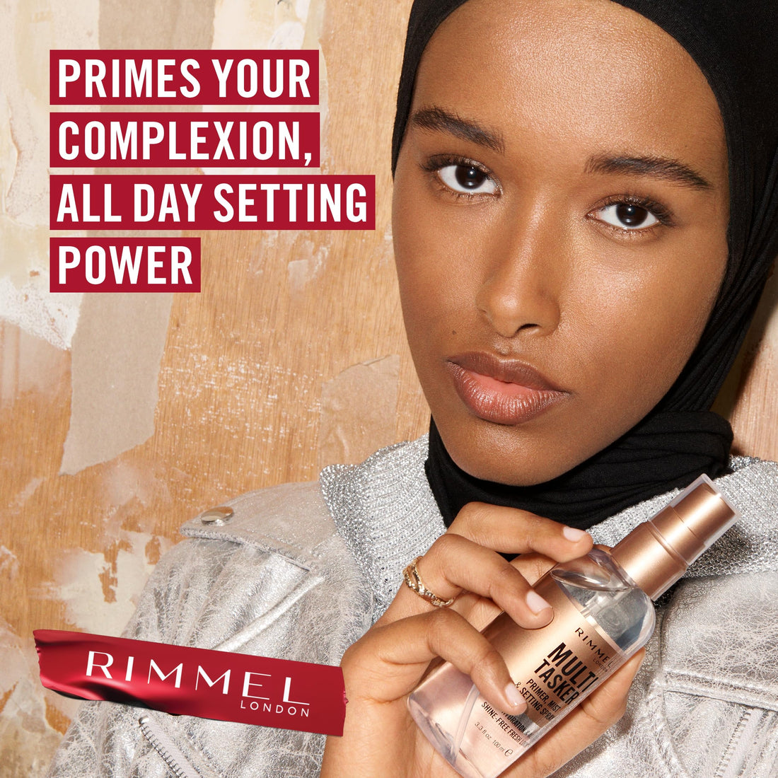 Rimmel Multi-Tasker Setting Spray, 3-in-1 Hydrating Primer & Mist, All Day Setting Power, Refreshes Dull & Dry Skin, Oil-Free, Infused with Cucumber & Chamomile, Vegan, 100ml Halalzen