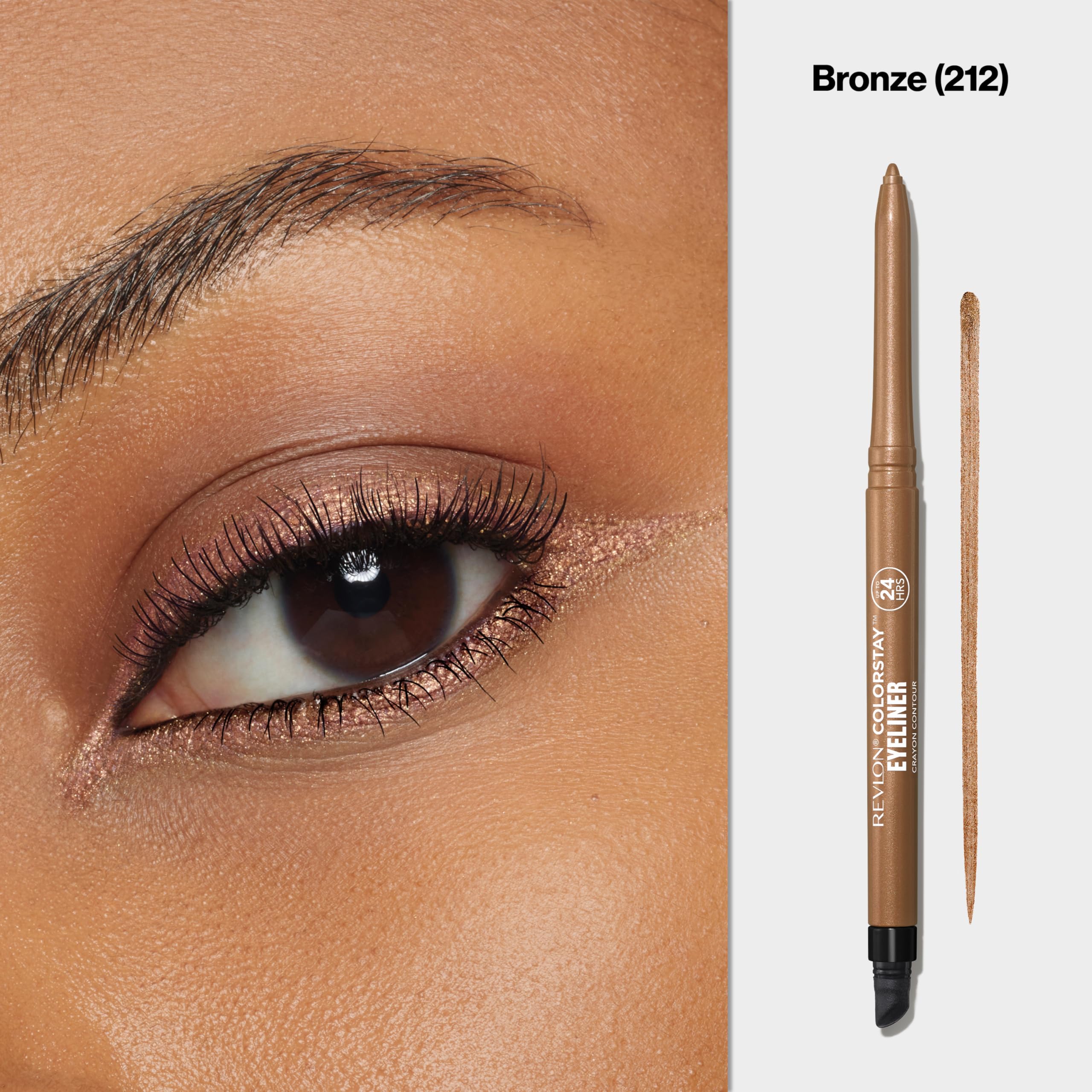 Revlon ColorStay Pencil Waterproof Eyeliner, Smudge-Proof, Eye Makeup with Built-In Sharpener, 201 Black, 2 pack