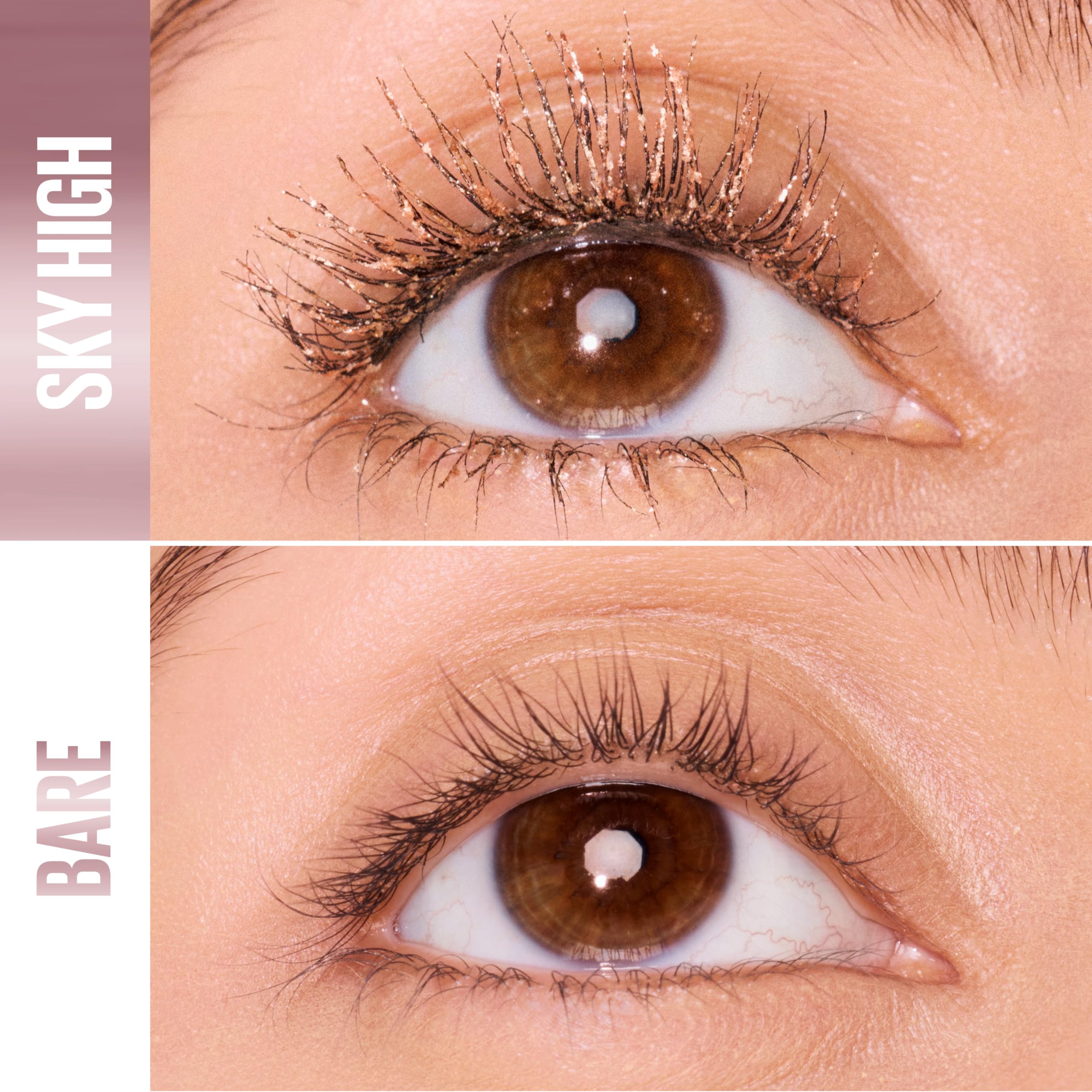 Maybelline New York Lash Sensational Sky High Mascara, Volumising & Lengthening Mascara, Washable Flake-Free Formula Infused with Bamboo Extract & Fibres, 7 ml, Shade: Brown Halalzen
