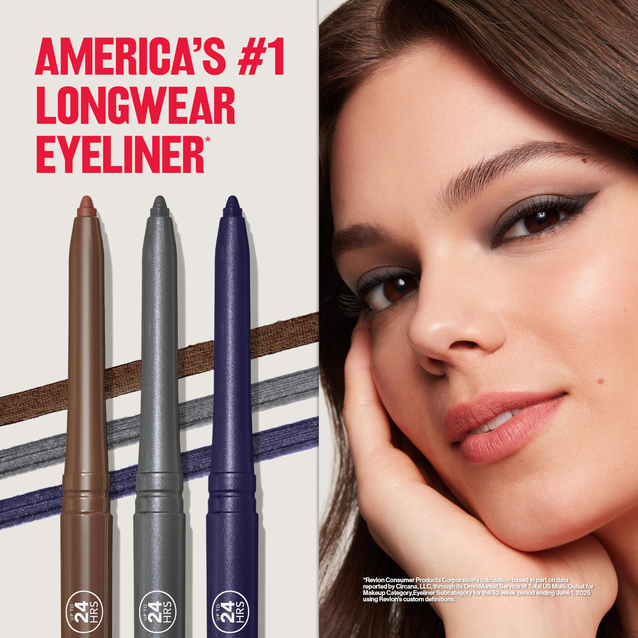 Revlon ColorStay Pencil Waterproof Eyeliner, Smudge-Proof, Eye Makeup with Built-In Sharpener, 201 Black, 2 pack