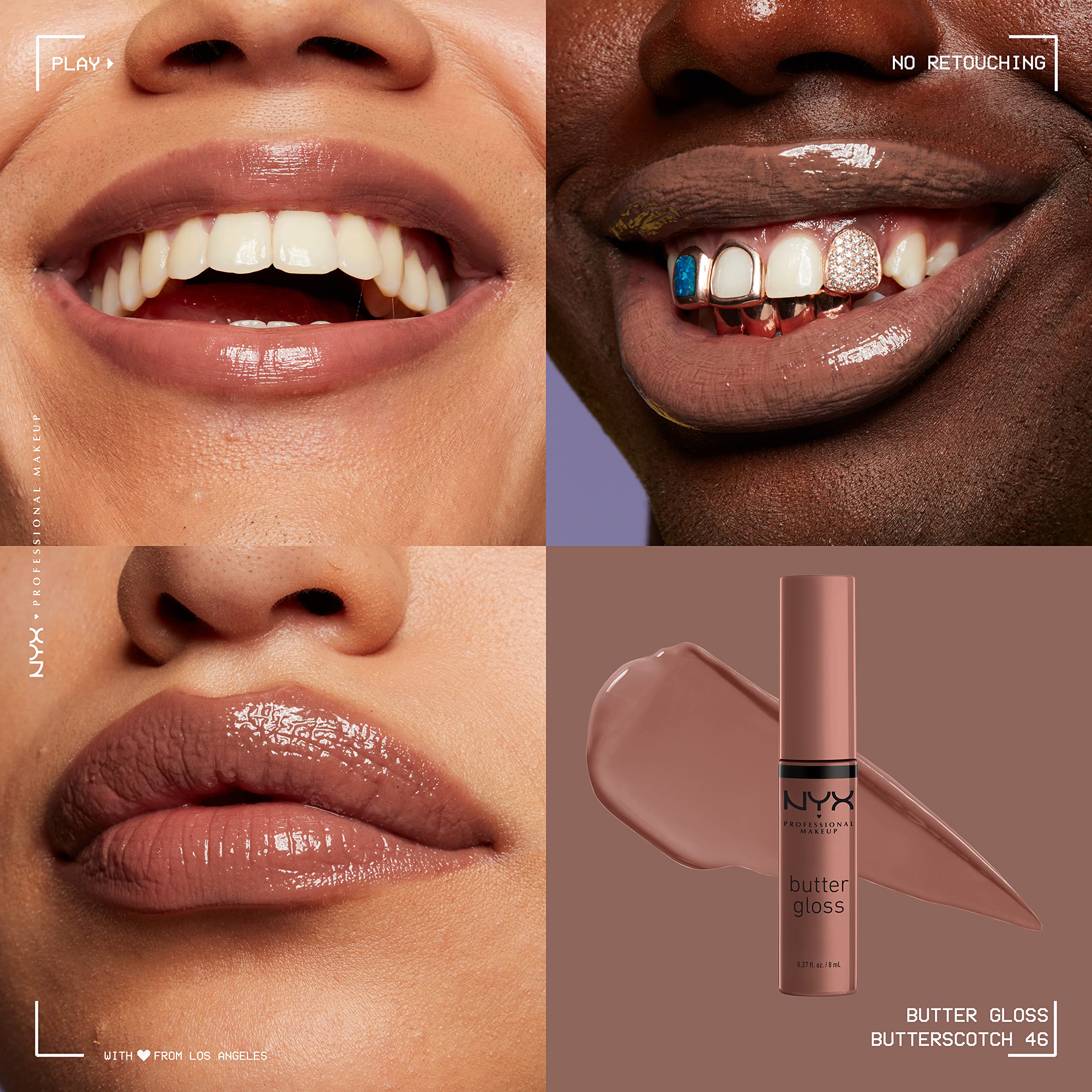 NYX PROFESSIONAL MAKEUP Butter Gloss, Non-Sticky Lip Gloss - Madeleine (Mid-Tone Nude)