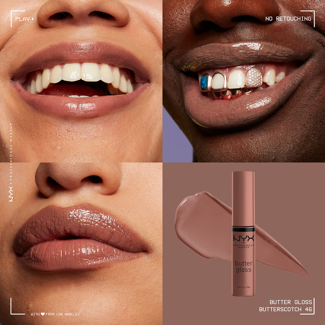 NYX PROFESSIONAL MAKEUP Butter Gloss, Non-Sticky Lip Gloss - Madeleine (Mid-Tone Nude)