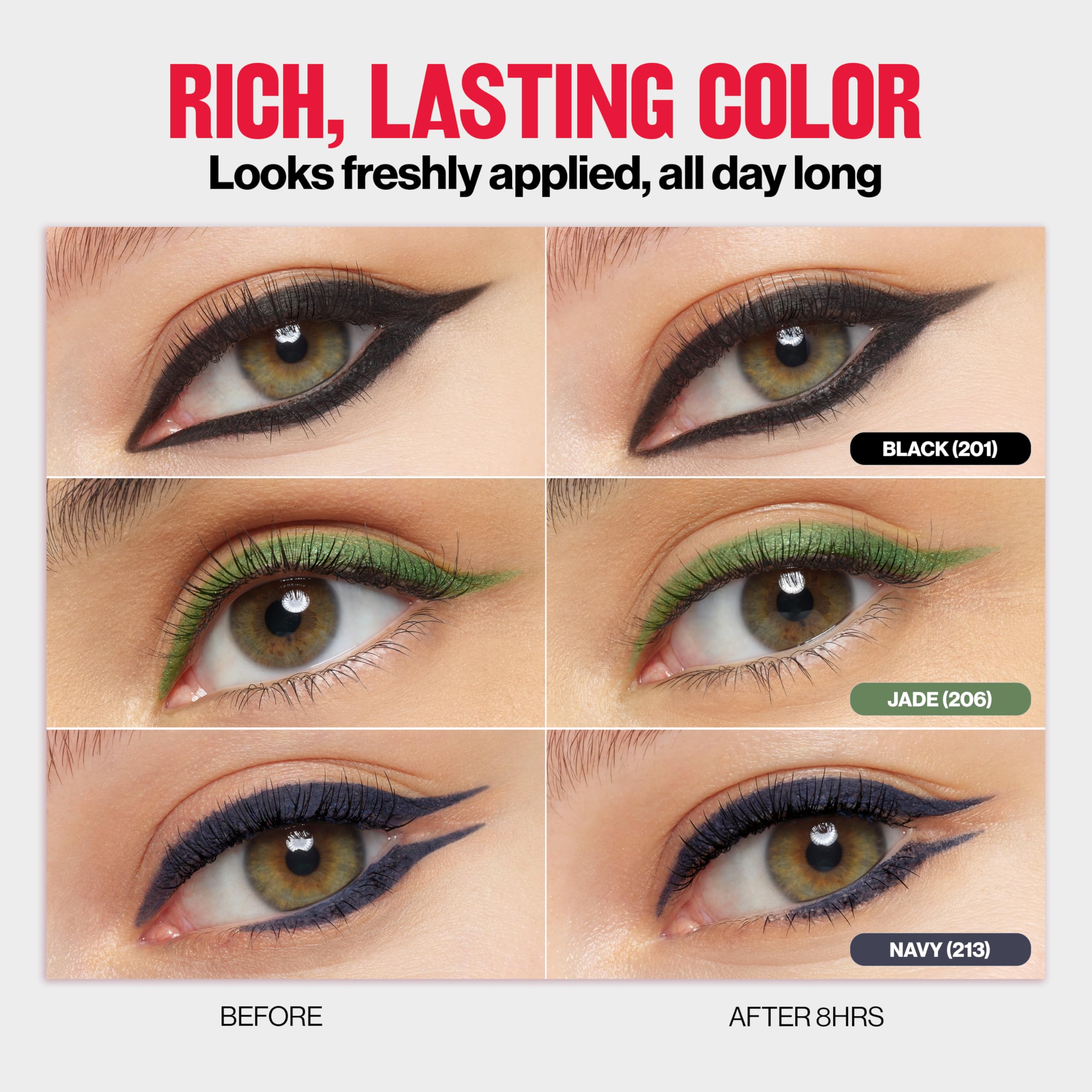 Revlon ColorStay Pencil Waterproof Eyeliner, Smudge-Proof, Eye Makeup with Built-In Sharpener, 201 Black, 2 pack