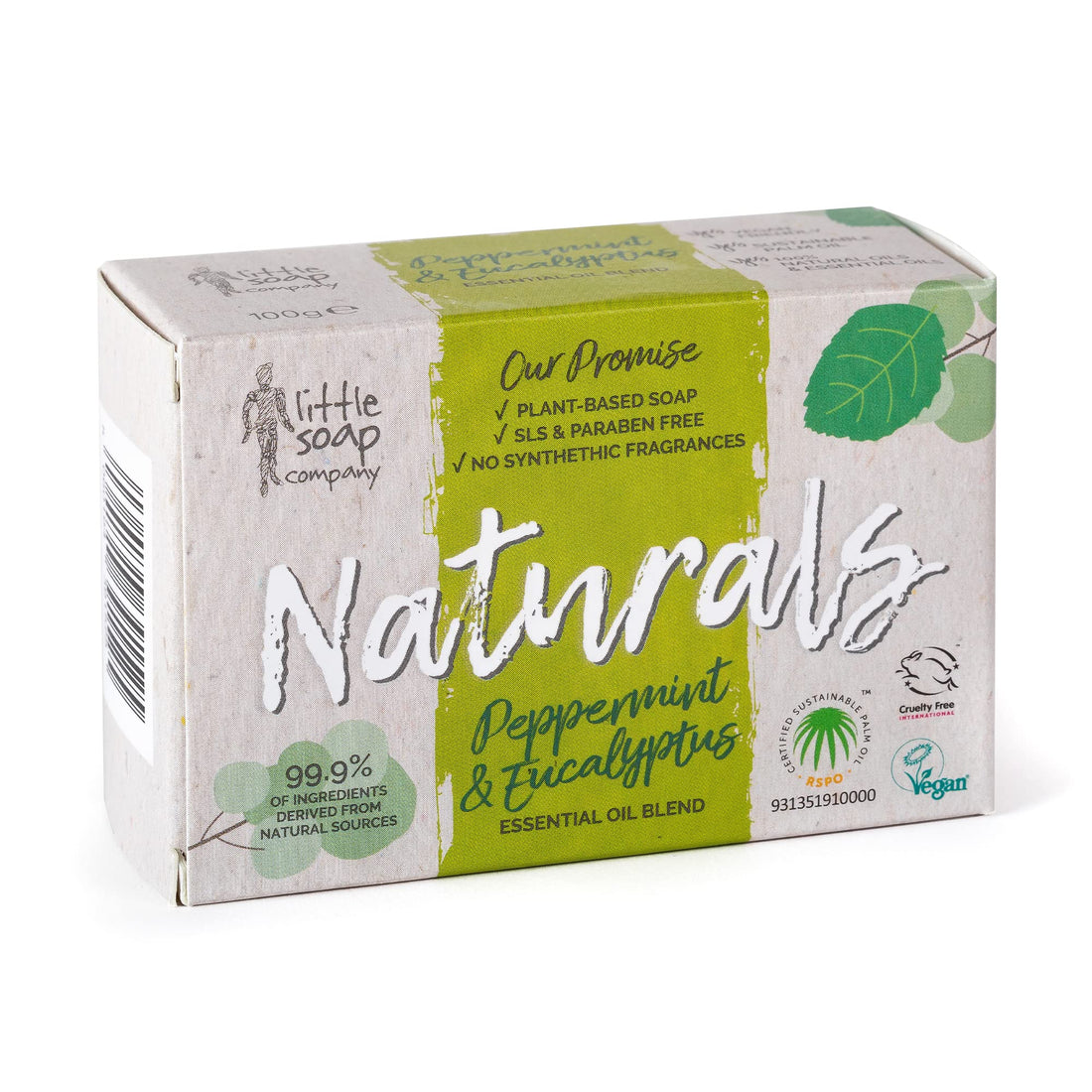 Little Soap Company Natural Range - Citrus & Lavender Soap Bar 100g | Vegan, Cruelty Free & Eco Friendly Body, Face & Hand Soap | Free from SLS & Parabens | Antibacterial with Cleansing Essential Oils Halalzen