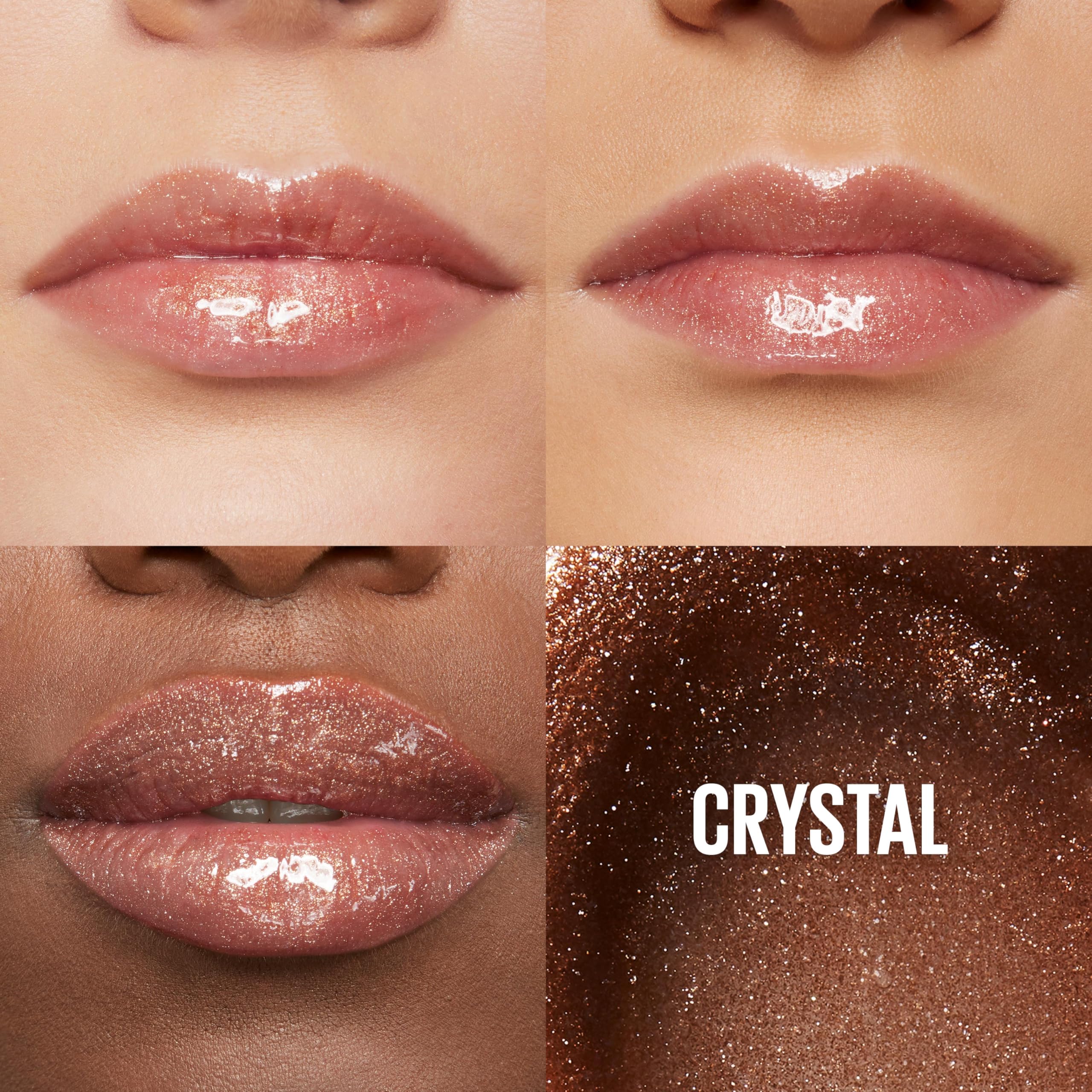 Maybelline Lifter Gloss, Hydrating Lip Gloss with Hyaluronic Acid, Ice, Pink Neutral, 0.18 Ounce