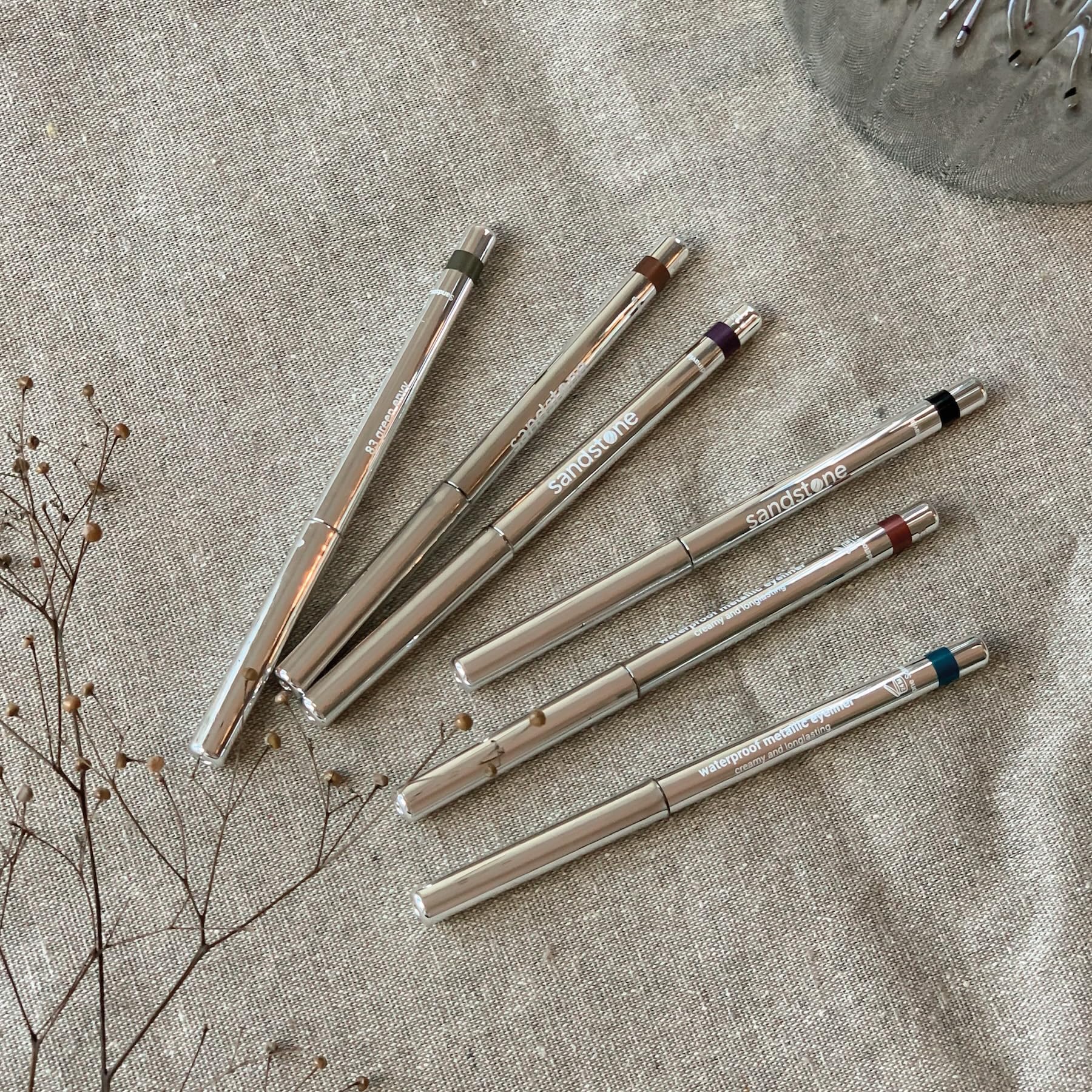 Sandstone Scandinavia Waterproof Eyeliner Pencil - Long-Lasting Gel Eye Liner for Sensitive Eyes - Hypoallergenic & Smudge-Proof - Fragrance-Free, Vegan & Allergy Tested (Black) Halalzen