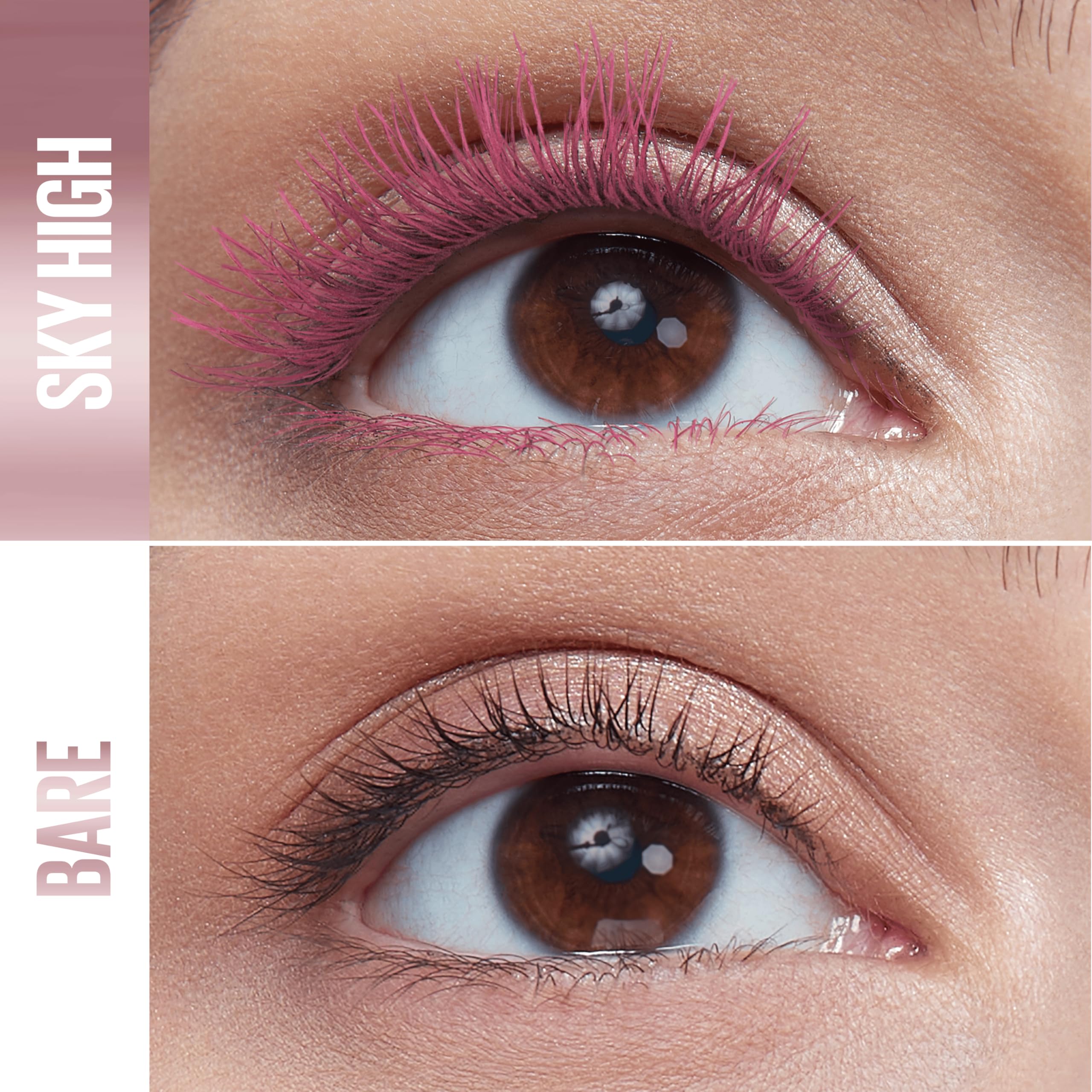 Maybelline New York Lash Sensational Sky High Mascara, Volumising & Lengthening Mascara, Washable Flake-Free Formula Infused with Bamboo Extract & Fibres, 7 ml, Shade: Brown Halalzen