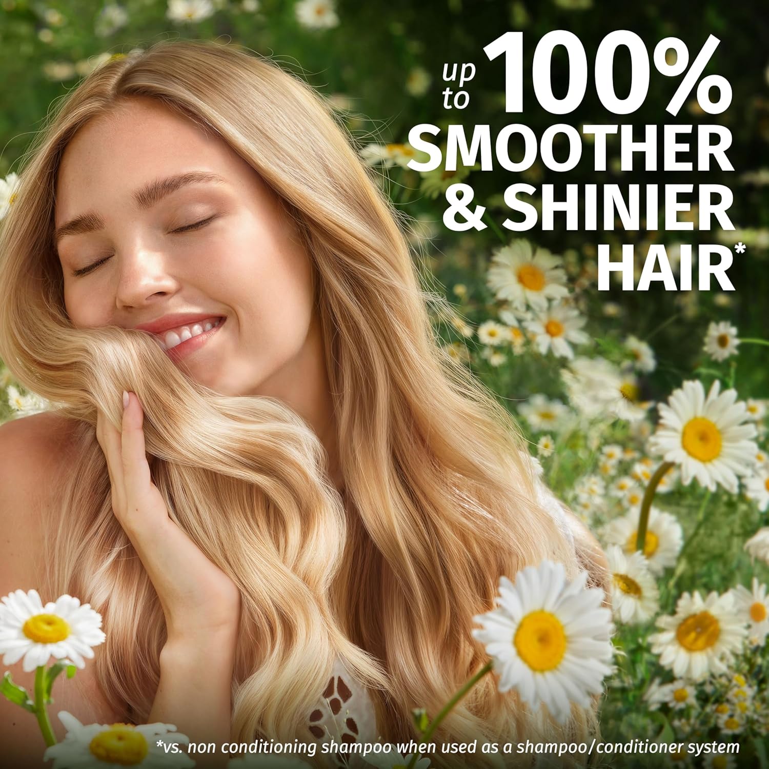 Herbal Essences Chamomile Smooth & Shine Set: Shampoo 350ml + Conditioner 250ml + Lightweight Leave-In Conditioner All In One 145ml Halalzen