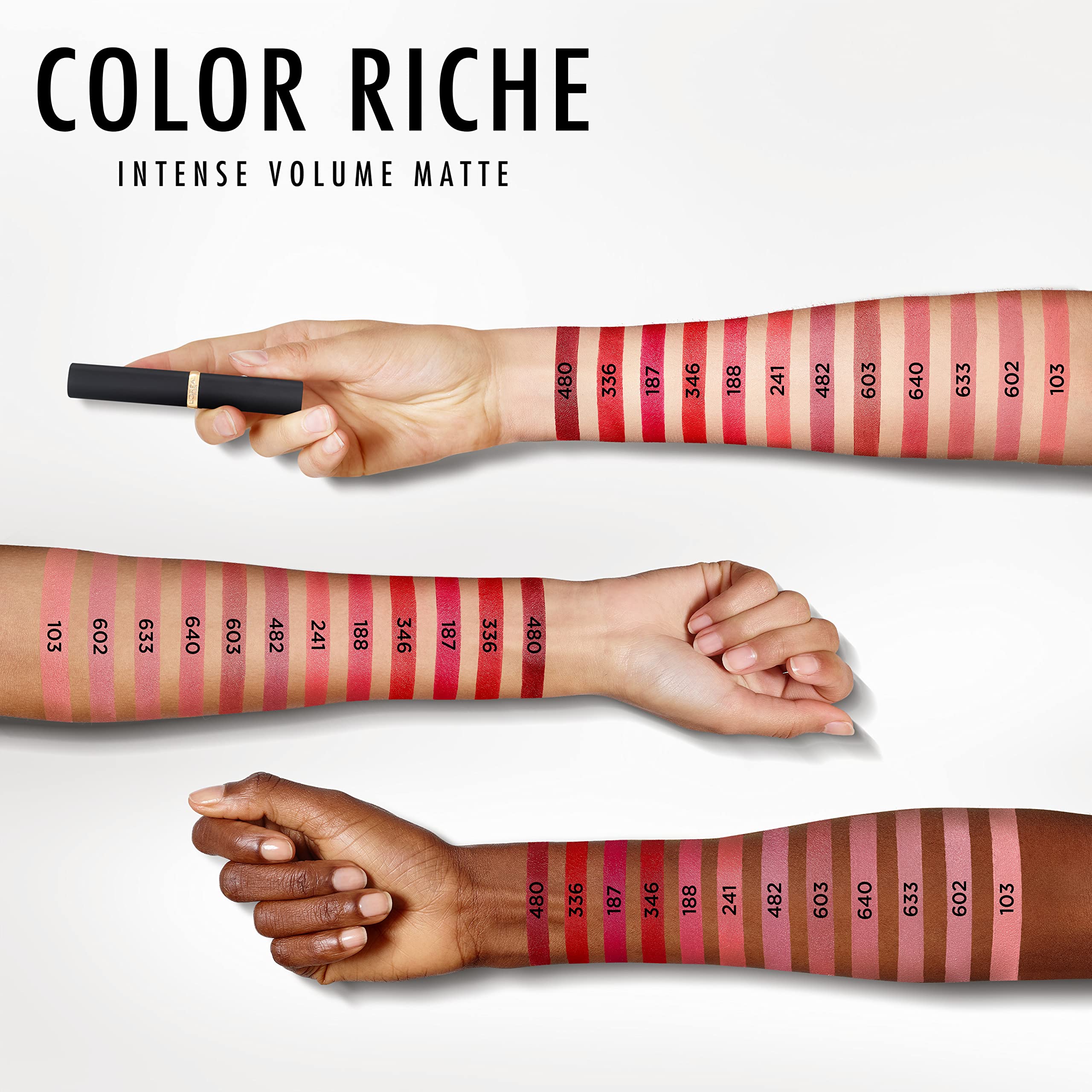 L'Oreal Paris Color Riche Intense Volume Matte Lipstick, Moisturising Matte Powder Finish, 16h long-wear, With Hyaluronic Acid, 187 Fuchsia Libre Halalzen