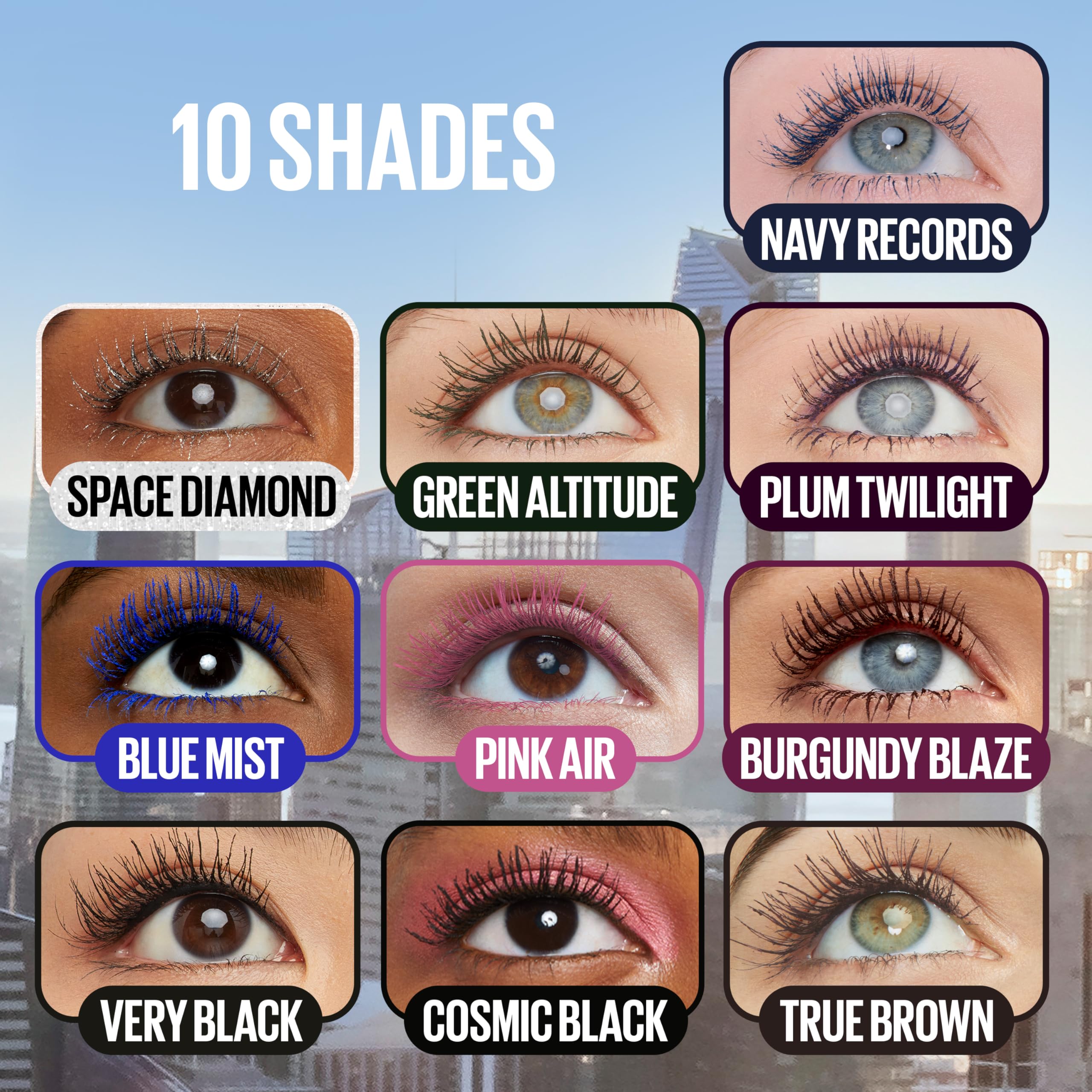Maybelline New York Lash Sensational Sky High Mascara, Volumising & Lengthening Mascara, Washable Flake-Free Formula Infused with Bamboo Extract & Fibres, 7 ml, Shade: Brown Halalzen