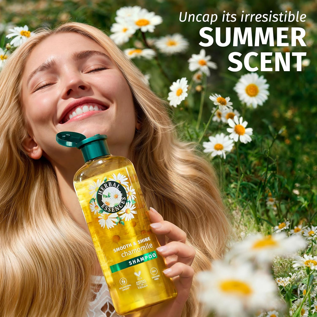 Herbal Essences Chamomile Smooth & Shine Set: Shampoo 350ml + Conditioner 250ml + Lightweight Leave-In Conditioner All In One 145ml Halalzen