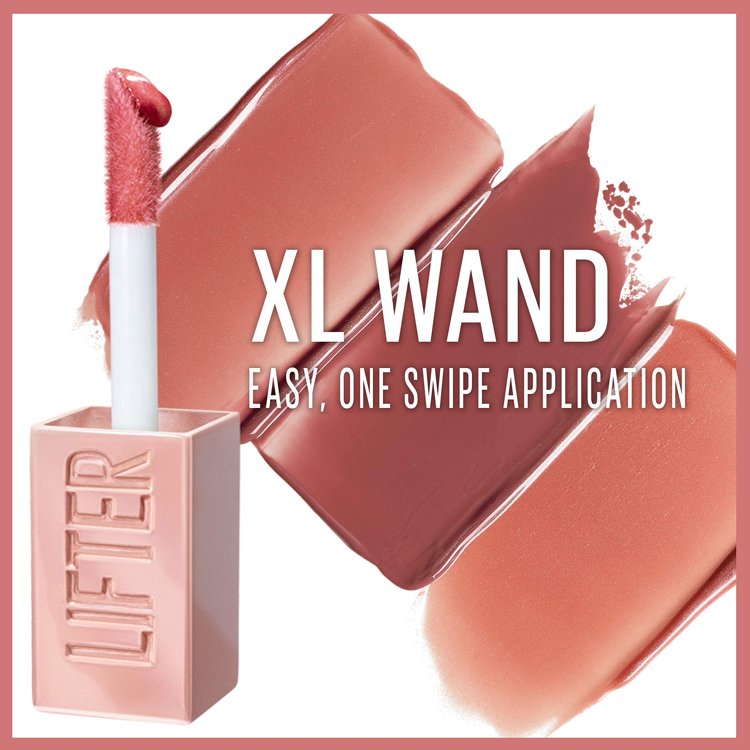 Maybelline Lifter Gloss, Hydrating Lip Gloss with Hyaluronic Acid, 002 Ice (Light Pink), Creates Fuller-Looking, Shiny, Moisturised and Plumped Lips. Non-sticky Halalzen