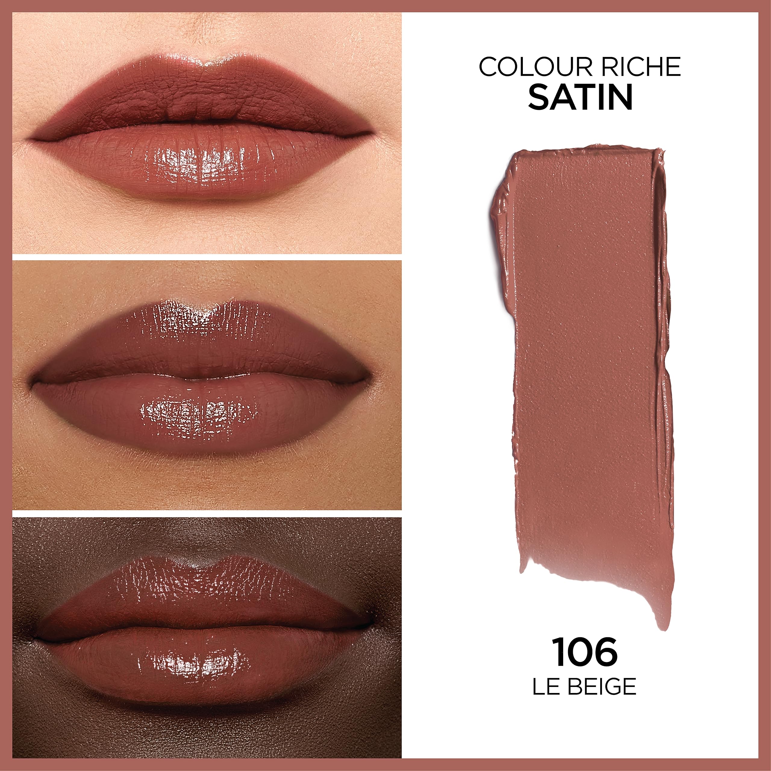 L'Oreal Paris Colour Riche Original Creamy, Hydrating Satin Lipstick with Argan Oil and Vitamin E, Ballerina Shoes , 1 Count