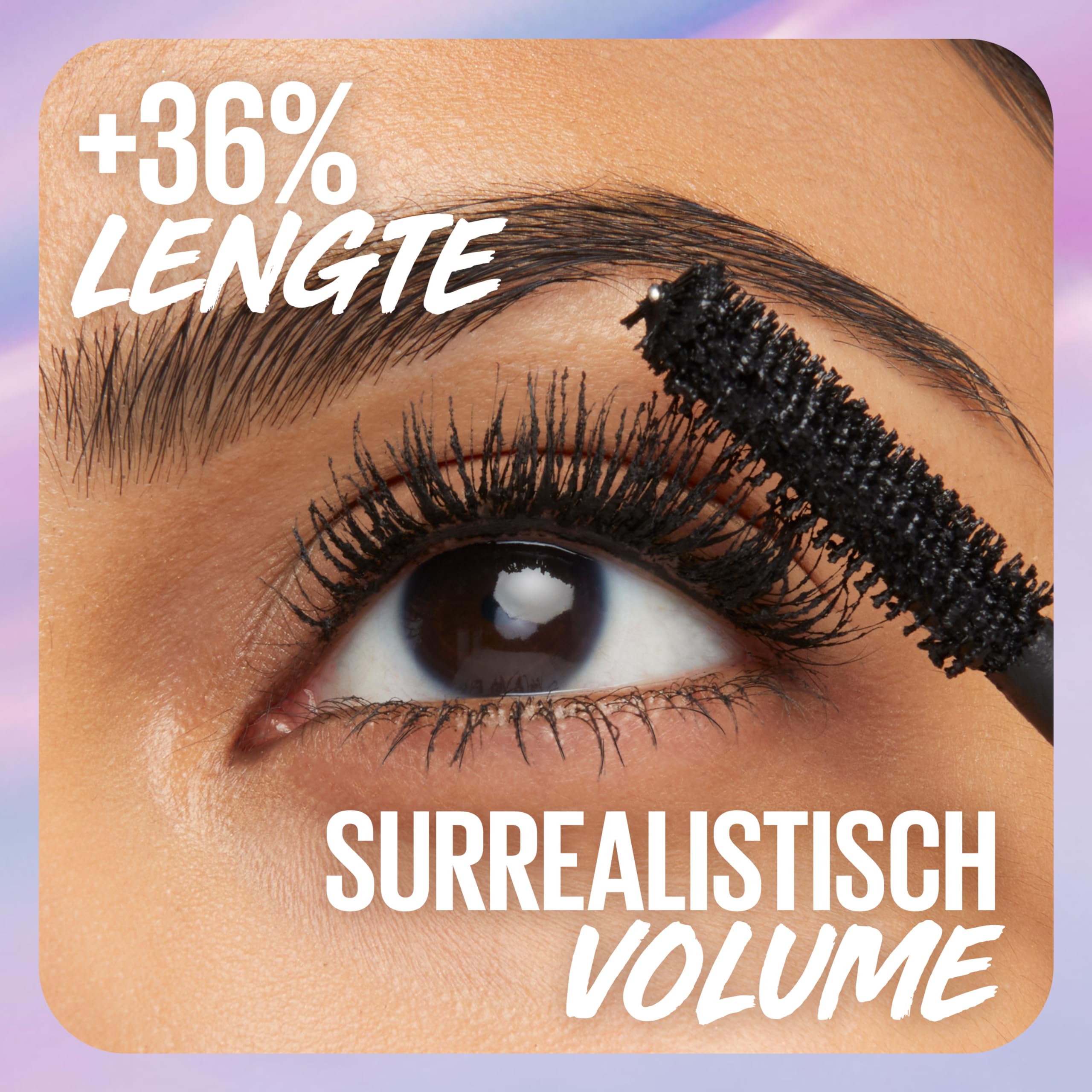 Maybelline Extension Mascara, Salon-Like Extension, Provides +36% More Length & X10 Volume, Hybrid-Fiber Technology & Extended Helix Brush, The Falsies Surreal, Black Halalzen