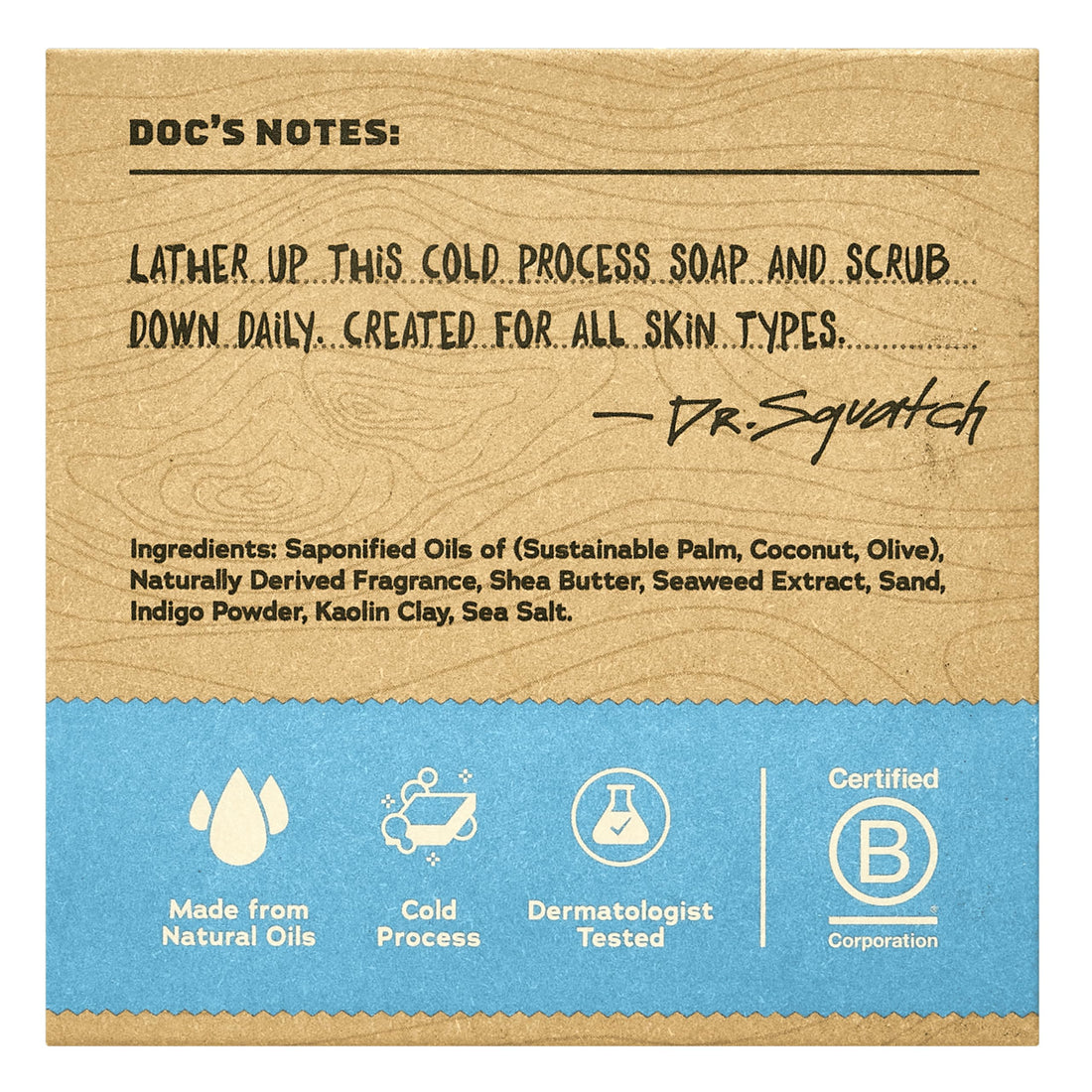 Dr. Squatch Natural Men’s Bar Soap - Cold Process Body Soap Bar with Natural Oils - Gifts for Men - Coconut Castaway (5 oz, 3-Pack)