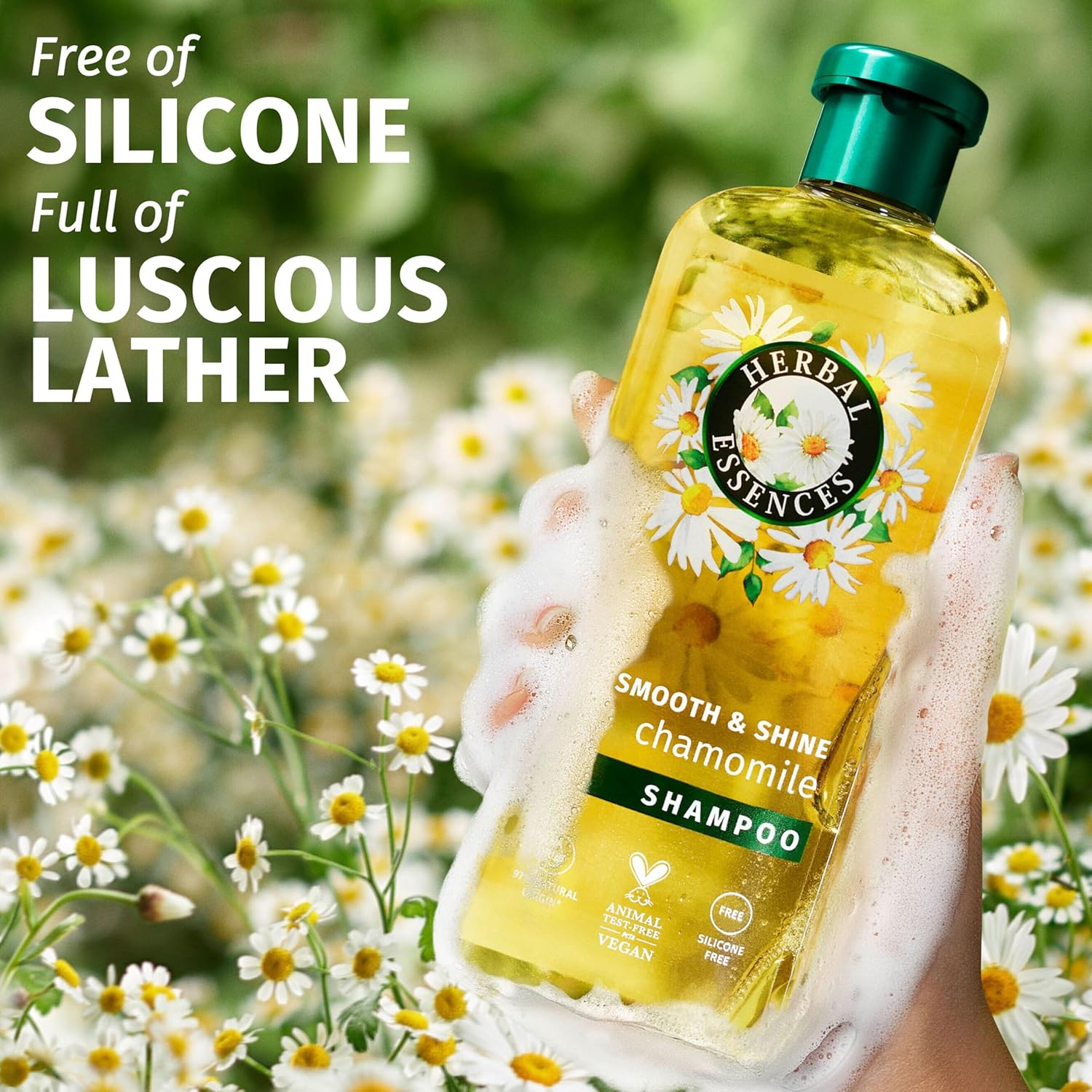 Herbal Essences Chamomile Smooth & Shine Set: Shampoo 350ml + Conditioner 250ml + Lightweight Leave-In Conditioner All In One 145ml Halalzen