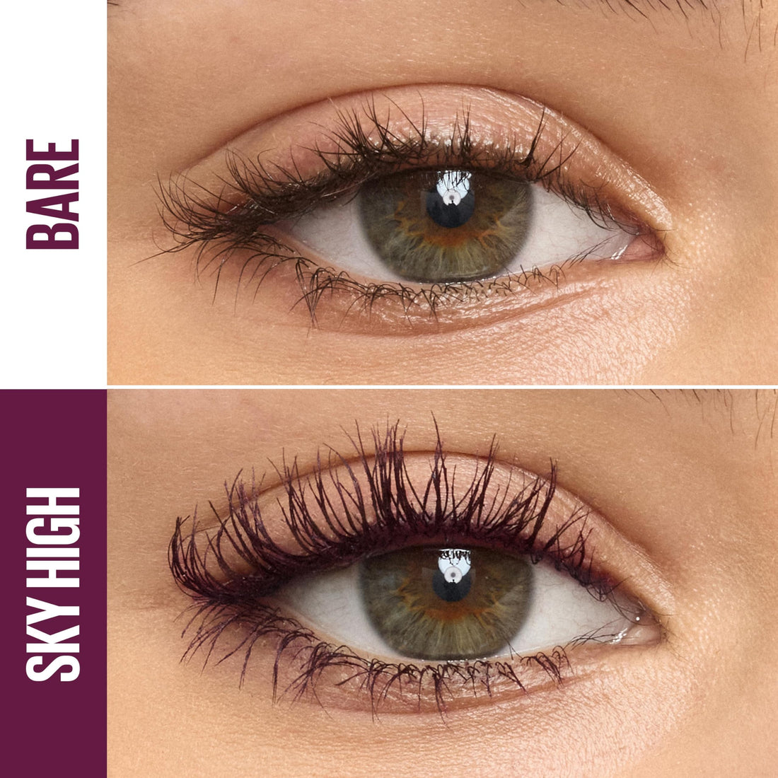 Maybelline Lash Sensational Sky High Washable Mascara Make-up, Volumen, Verlängerung, Definition, Schwung, Multiplikation, aufbaufähige Formel, Very Black, 1 Stück