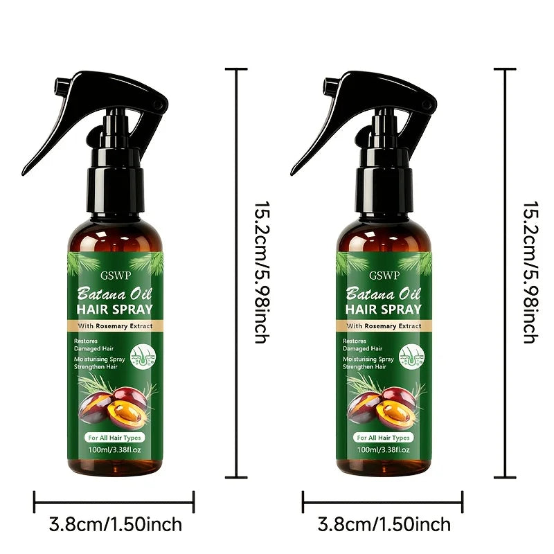 GSWP BATANA OIL and Rosemary Hair Care Spray: Strengthens hair, deeply moisturizes, repairs dry and damaged hair.100ml+100ml