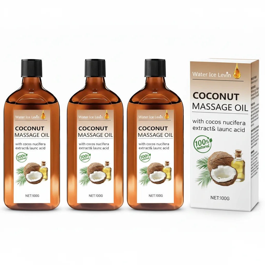 100% Natural Coconut Massage Oil with Lemongrass | Winter Skin Hydration & Glow | Non-Greasy Relaxing Ritual