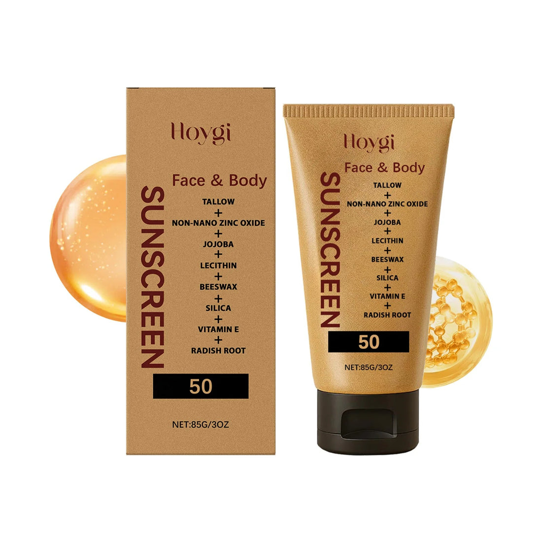 Hoygi Light Sunscreen Cream Refreshing Prevent Sunburn Moisturizing Non-sticky Reduce Dryness Soothing Discomfort Body Sunscreen Halalzen