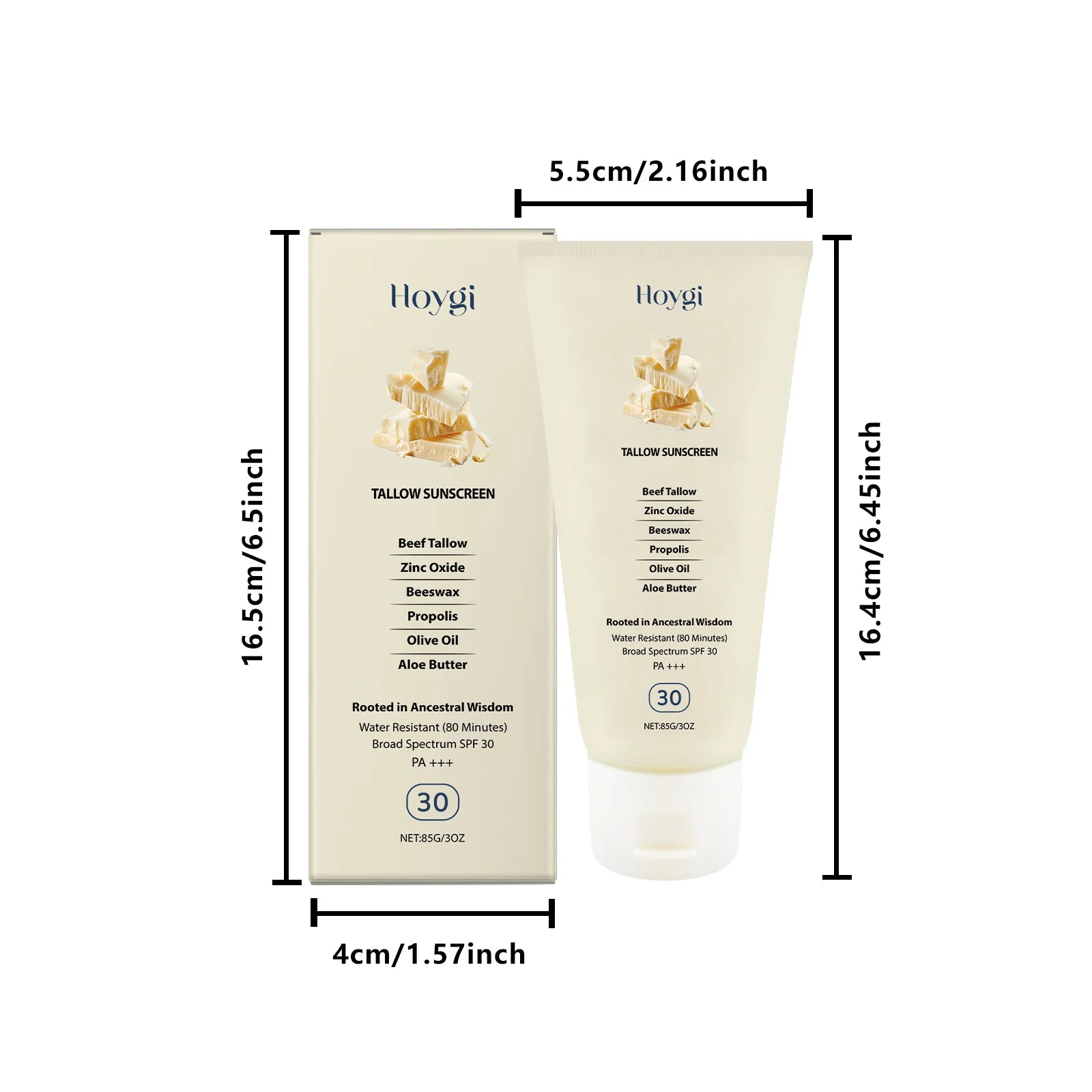 85g SPF30 Body Sunscreen Lotion Lightweight Refreshing Non-sticky Breathable Sweatproof Anti-UV Glowing Hydrating Sunblock Cream Halalzen