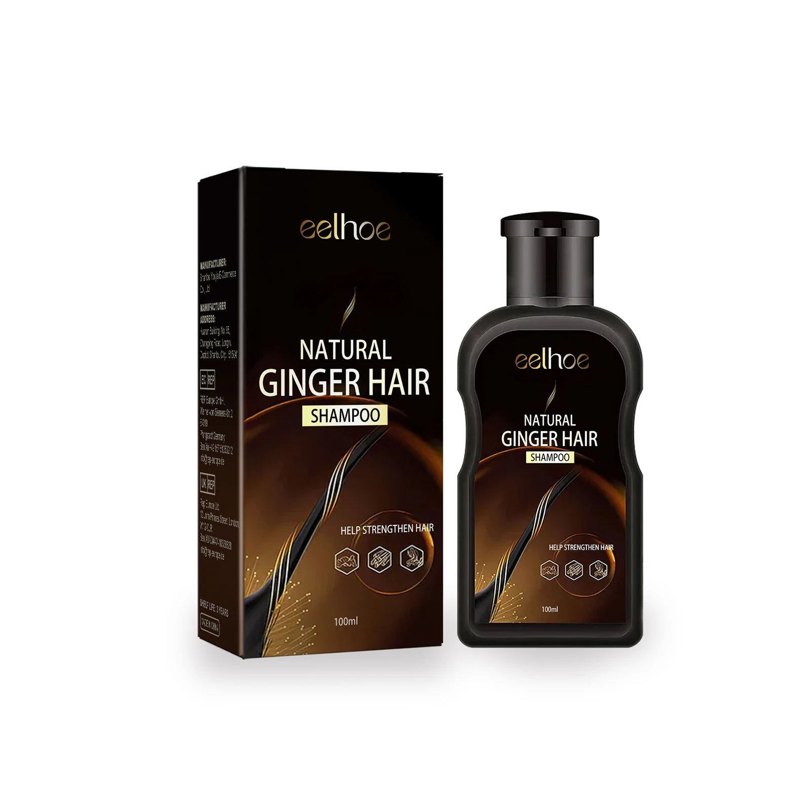 Ginger Extract Shampoo Lemon Scent Stimulates Follicles Activates Natural Growth System Improves Scalp Circulation Strengthens Hair Reduces Loss Hair Care Shampoo