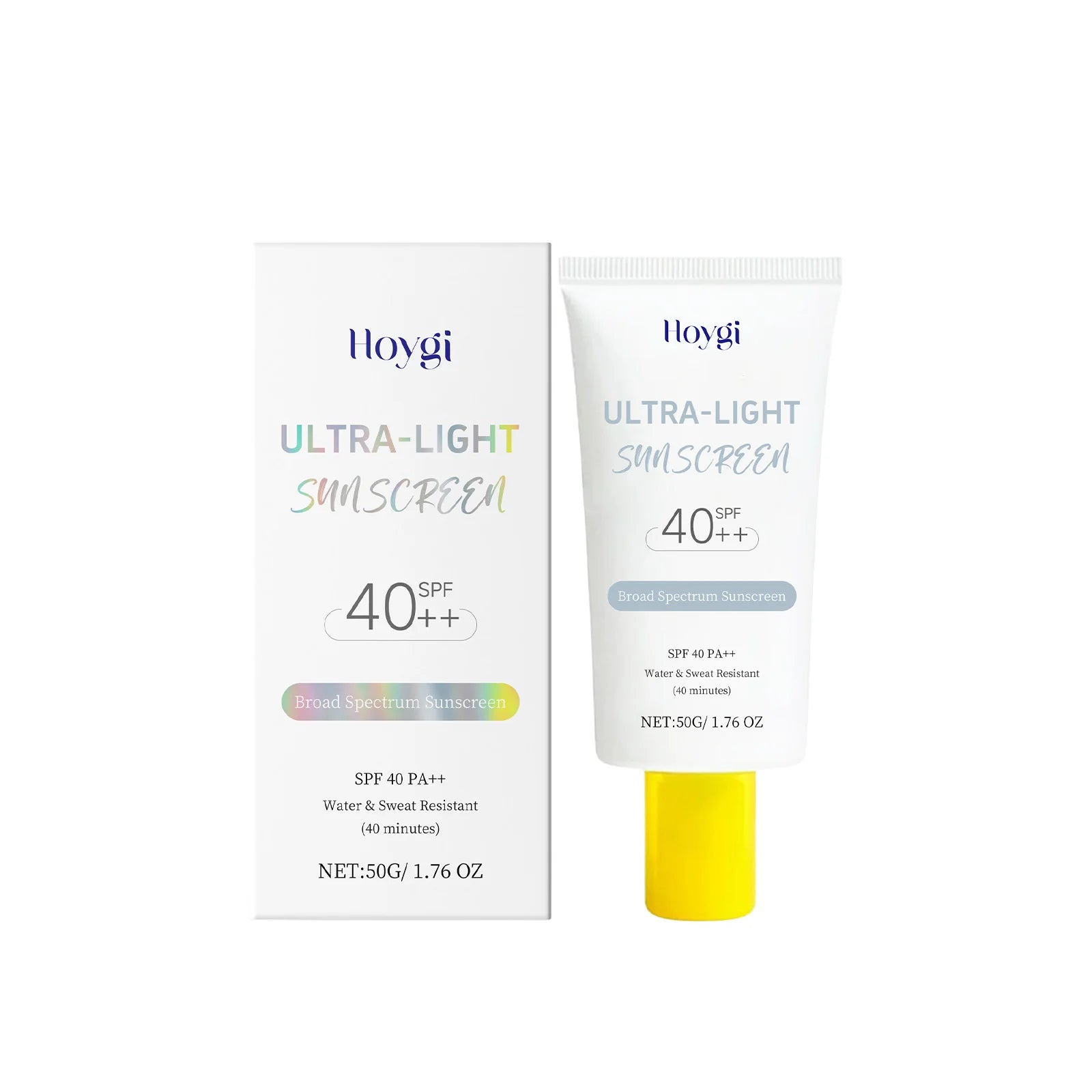 Hoygi Spf 40 Sunscreen Cream Light Texture Moisturizing No Tight Relief Dryness Prevent Sunburn Hydrating Sunblock Lotion Halalzen