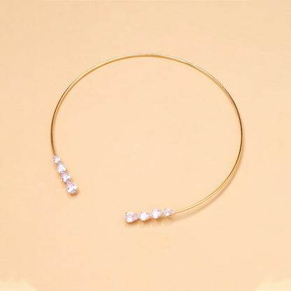Stonefans Water Drop Choker Necklace Women Bling Neck Prom Accessories Rhinestone Fashion Sparkly Wedding Jewellery Party Collar