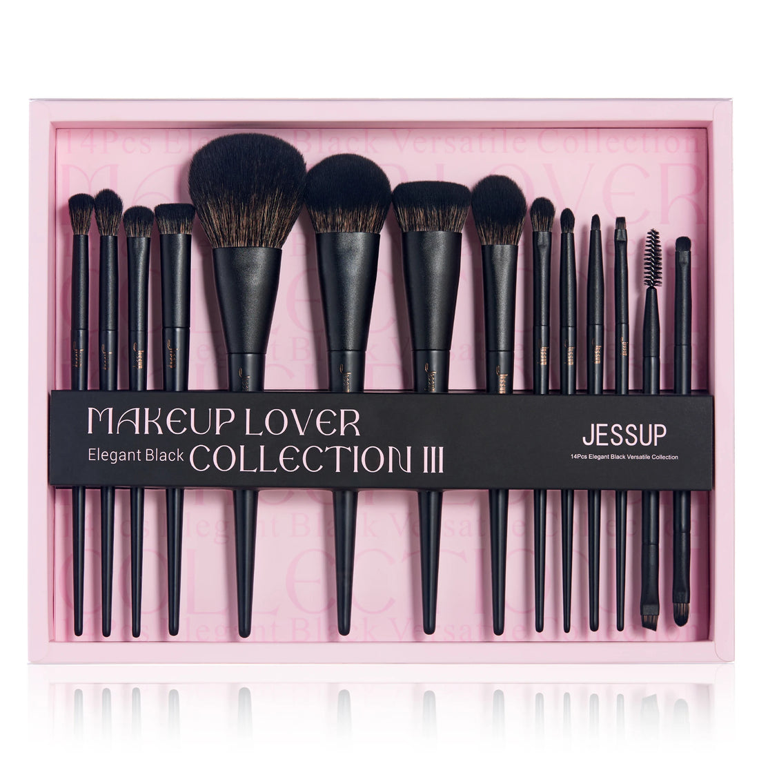 Jessup Makeup Brushes 10-14pc Makeup Brush Set Synthetic Foundation Brush Powder Contour Eyeshadow Liner Blending Highlight T329