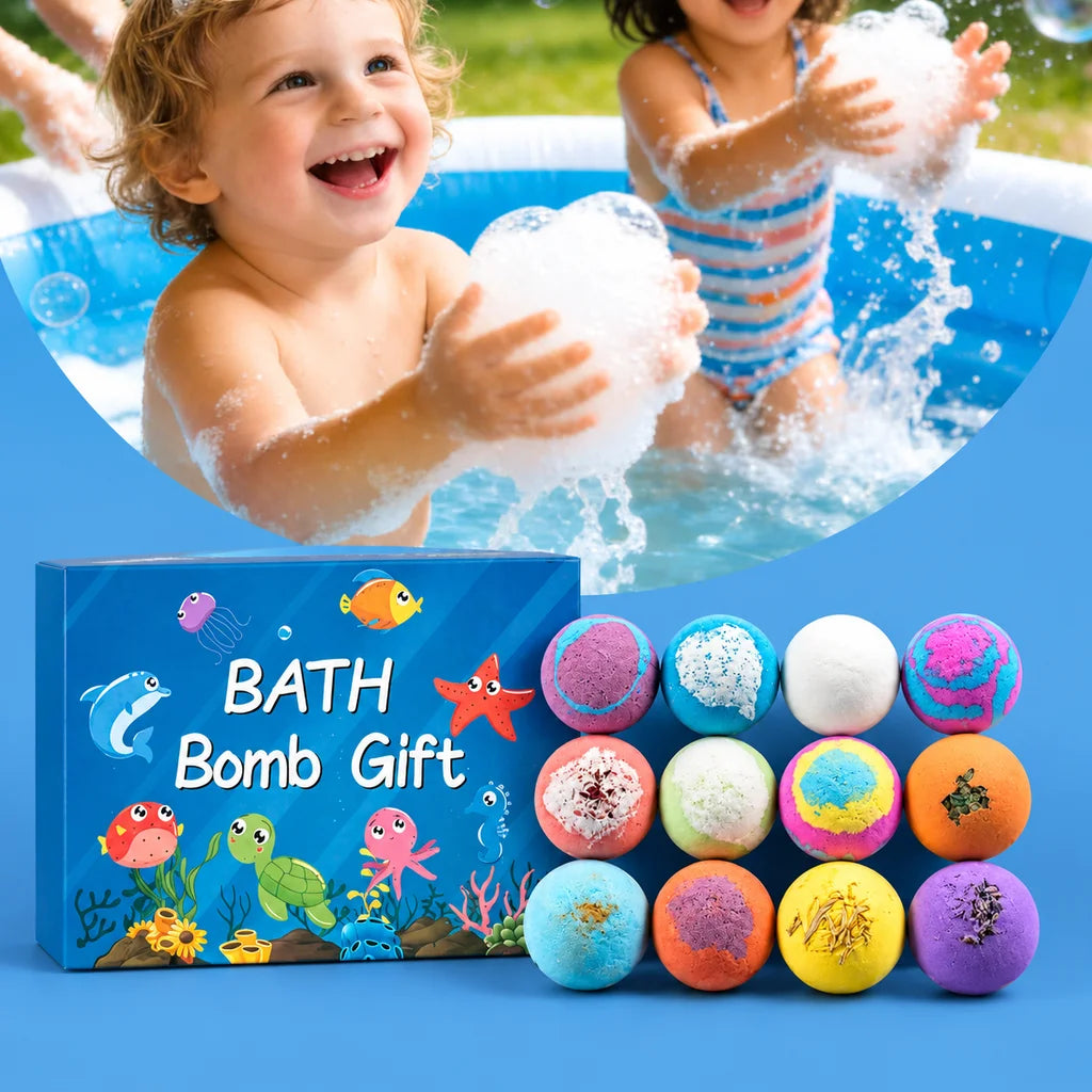 Toy Bath Ball Box With Mild Ingredients Care Moisturizing And Cleaning Body And Skin Daily Bathing Care Natural And Organic Bubble Bath Bombs