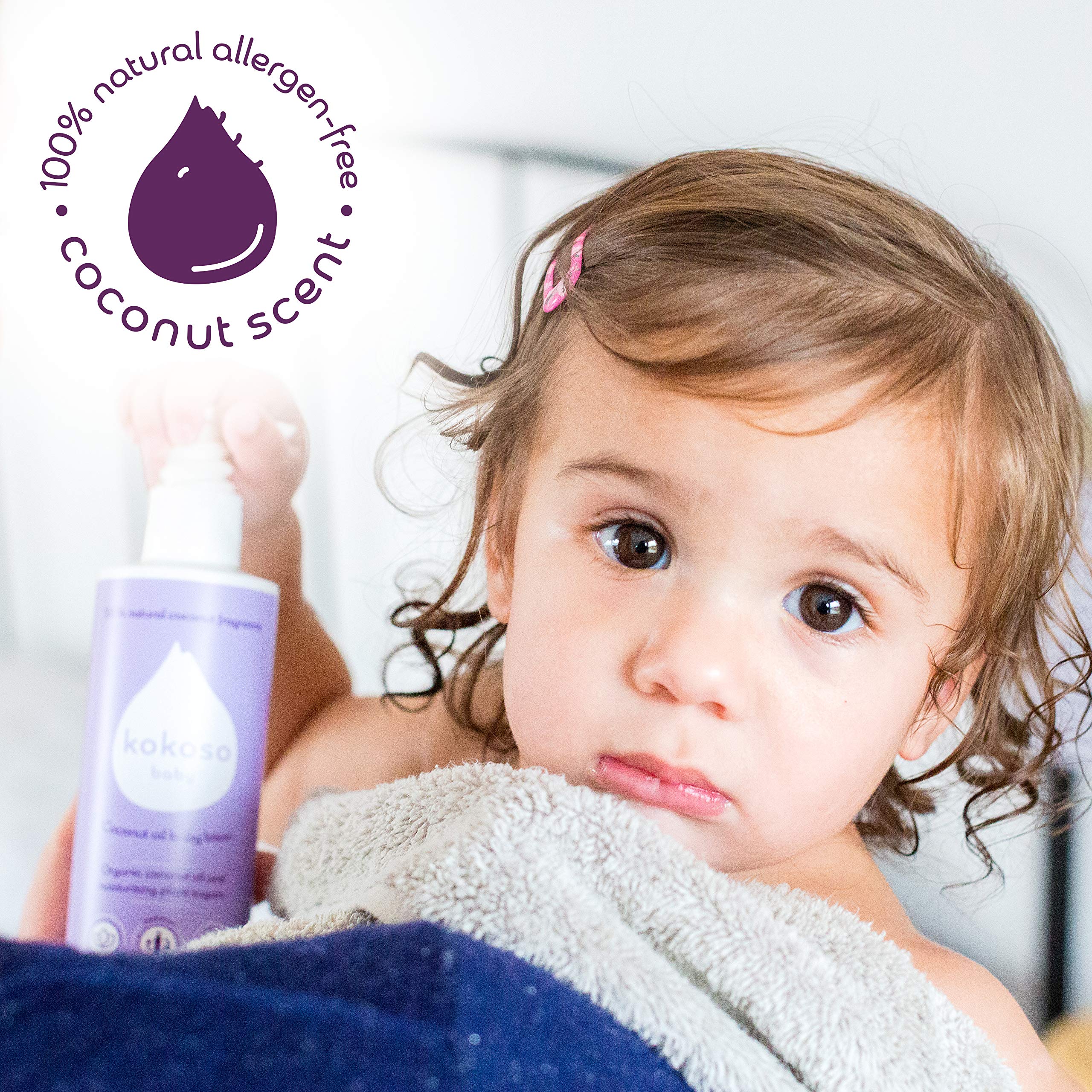 Kokoso Baby - Coconut Oil Baby Lotion, Unfragranced - Organic Coconut Oil & Sweet Almond Oil - Moisturises & Nourishes - Suitable for Dry, Sensitive & Eczema Prone Skin - 190ml Halalzen