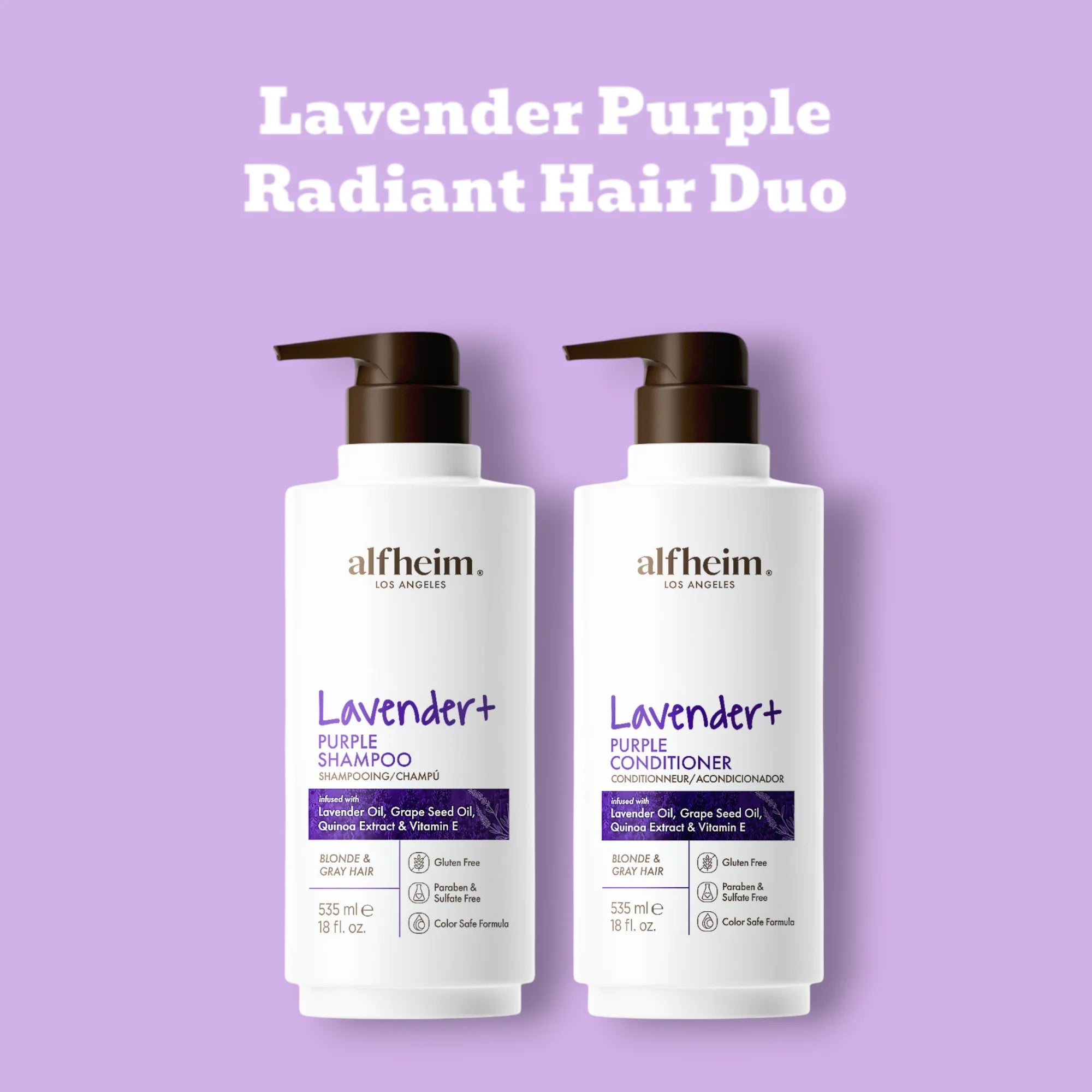 Lavender+ Purple Shampoo & Conditioner Set Halalzen