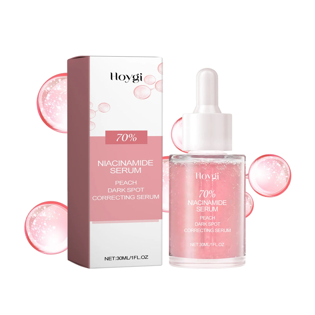70% Niacinamide Facial Serum Hyaluronic Acid Peach Extract Hydrates Skin Minimizes Pores Refines Texture Balances Oil Restorative Face Care Serum