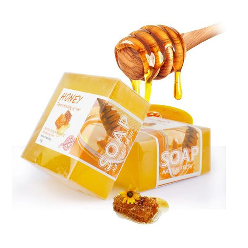 Natural Honey Handmade Soap Set with Essential Oils - 100g x 2pcs, Unisex, Perfect for Home or Travel Halalzen