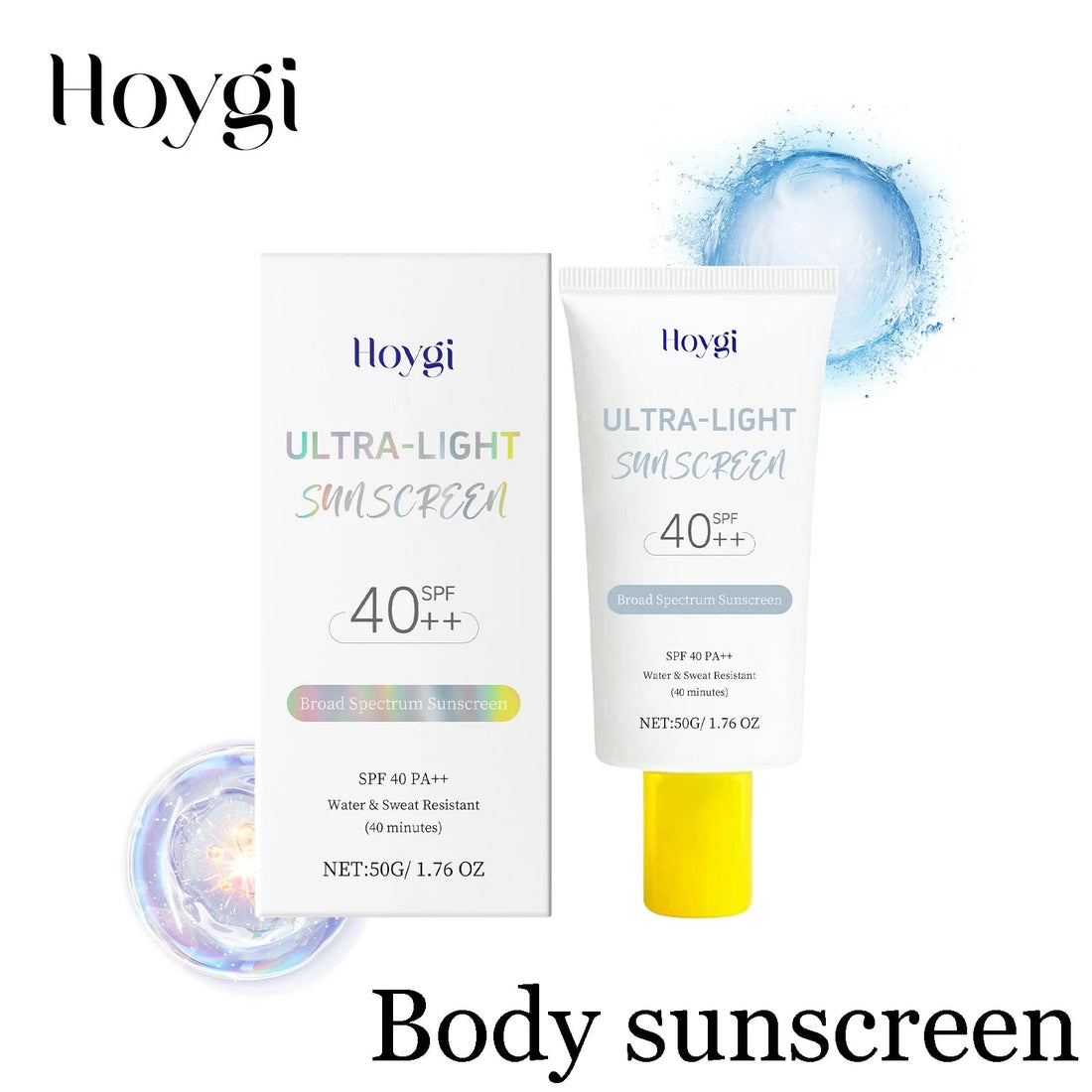 Hoygi Spf 40 Sunscreen Cream Light Texture Moisturizing No Tight Relief Dryness Prevent Sunburn Hydrating Sunblock Lotion Halalzen