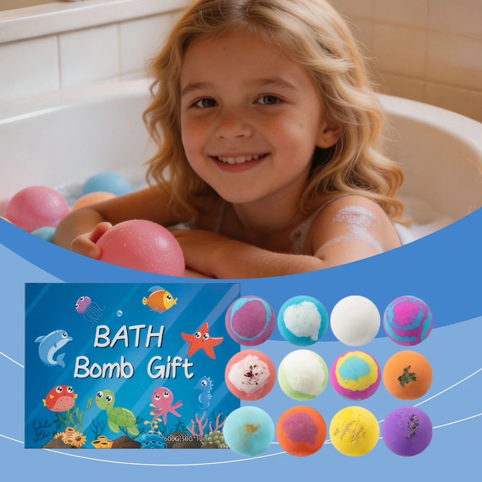 Toy Bath Ball Box With Mild Ingredients Care Moisturizing And Cleaning Body And Skin Daily Bathing Care Natural And Organic Bubble Bath Bombs