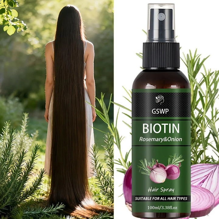 GSWP Biotin Rosemary & Onion Hair Care Spray, frizzy and split-end hair Deeply moisturises, nourishes Repairs damaged.100/200ml Halalzen