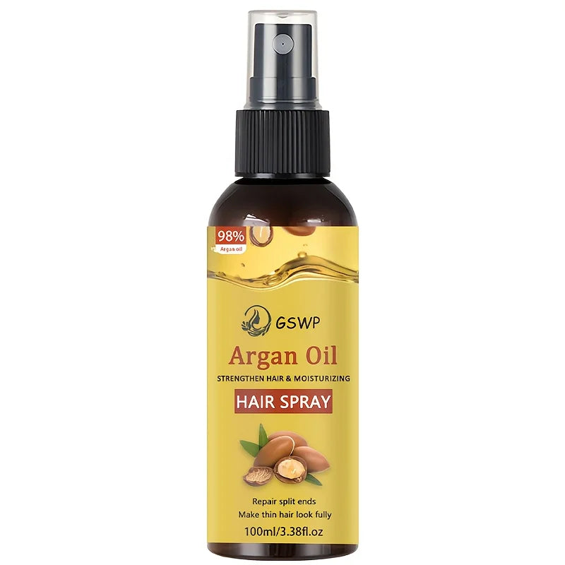 GSWP Argan Oil HAIR SPRAY, deep moisturizing and smooth, with anti-heat protection effect, suitable for all hair types.100/200ml Halalzen