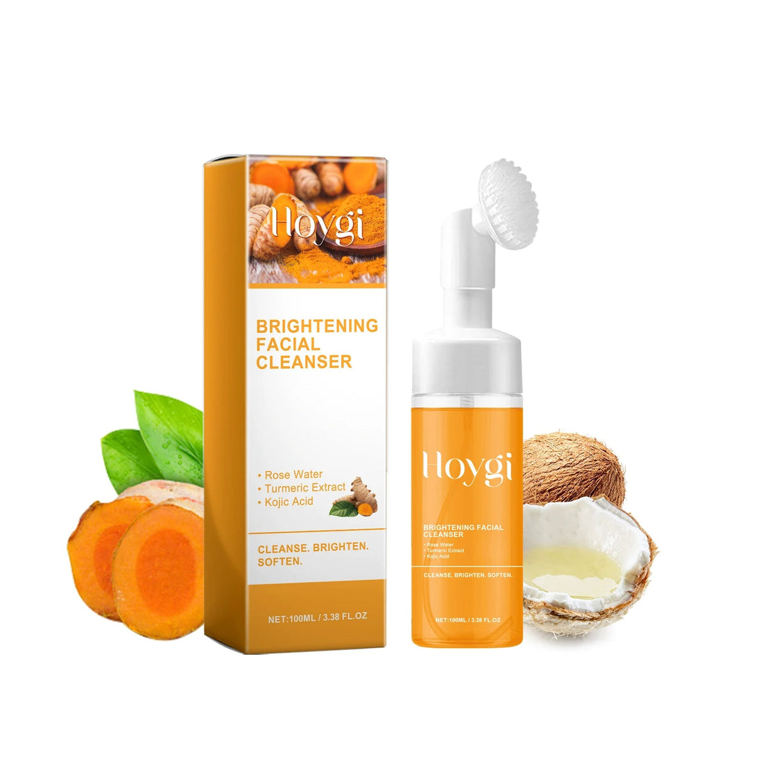 Turmeric Cleansing Milk Blackhead Keratin Remove Oil Control Shrink Pores Reduce Acne Scars Hydrate Moisturize Facial Cleanser Halalzen