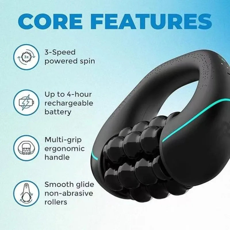 Summer Camping Massager, Electric Handheld Relaxation Roller Massager - Camping Supplies and Equipment, USB Rechargeable, Adjustable Speed, Portable Massager, Suitable for Gym, Home, Office, Travel, Muscle Relaxation Device,