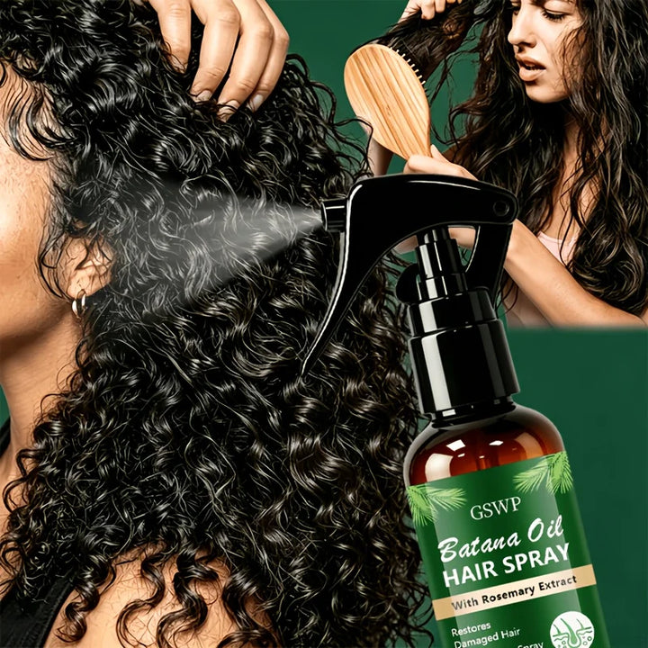 GSWP BATANA OIL and Rosemary Hair Care Spray: Strengthens hair, deeply moisturizes, repairs dry and damaged hair.100ml+100ml