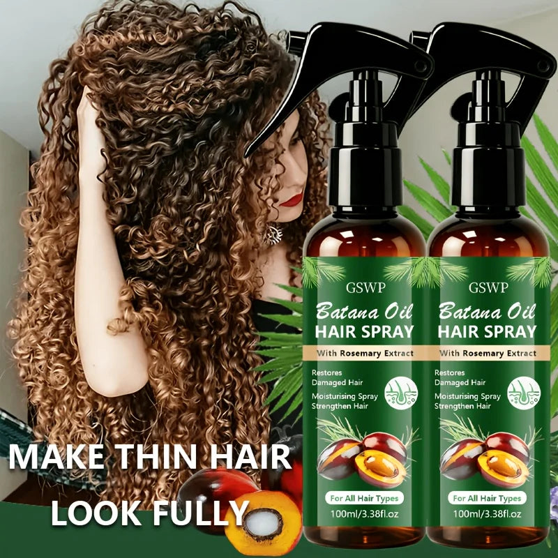 GSWP BATANA OIL and Rosemary Hair Care Spray: Strengthens hair, deeply moisturizes, repairs dry and damaged hair.100ml+100ml